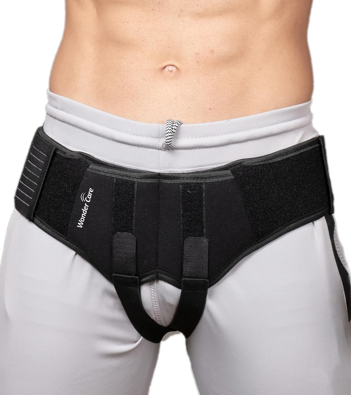 Wonder Care - Inguinal Hernia Support Belt Groin Truss Brace Post Surgery Hernia Pain Relief, Two Compression Pressure Foam Pads, Adjustable Elastic Straps-A107 XL