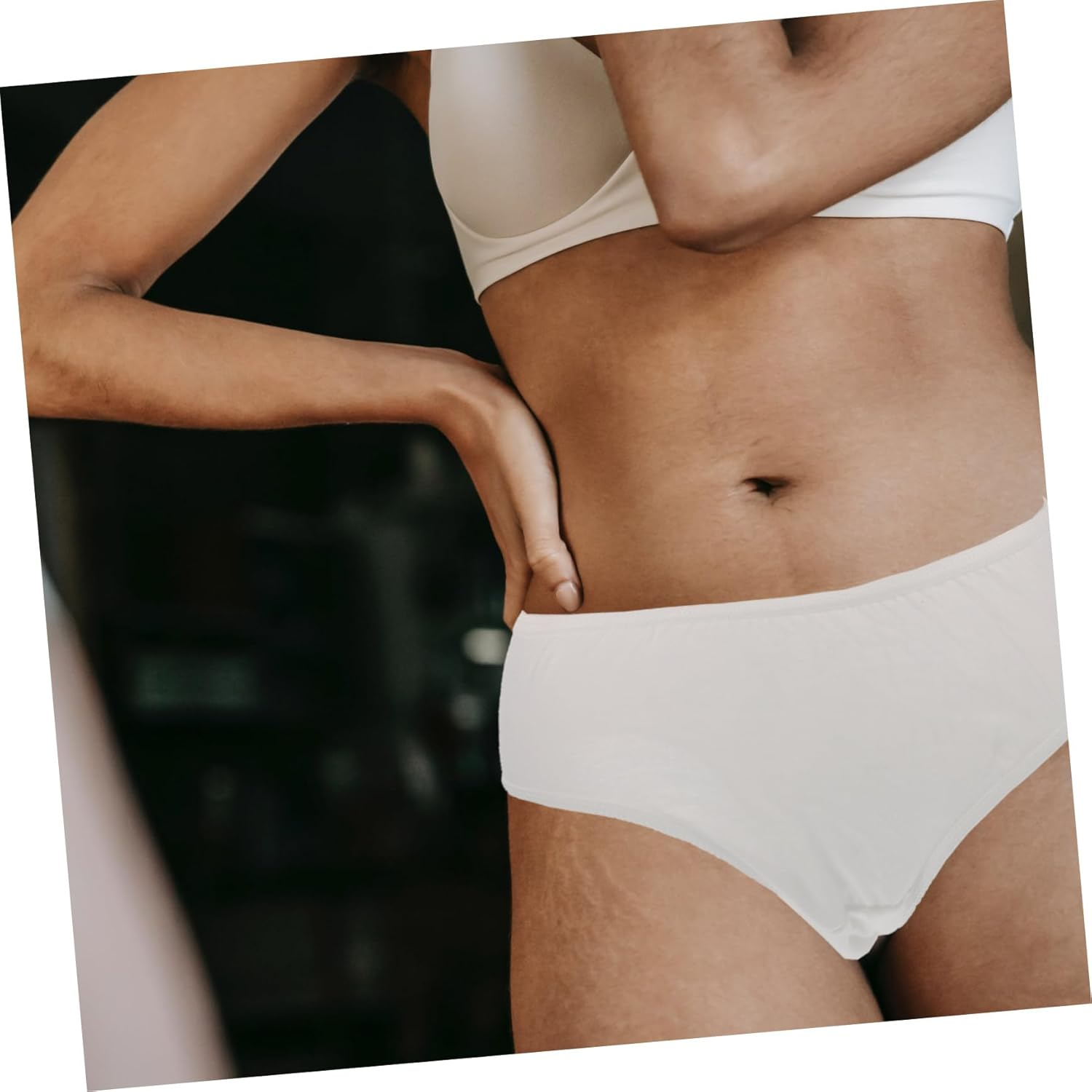 SAFIGLE Disposable Maternity Underwear 4Pcs White Breathable Cotton Comfortable Female Panties XXL for Postpartum Use and Travel image number 5