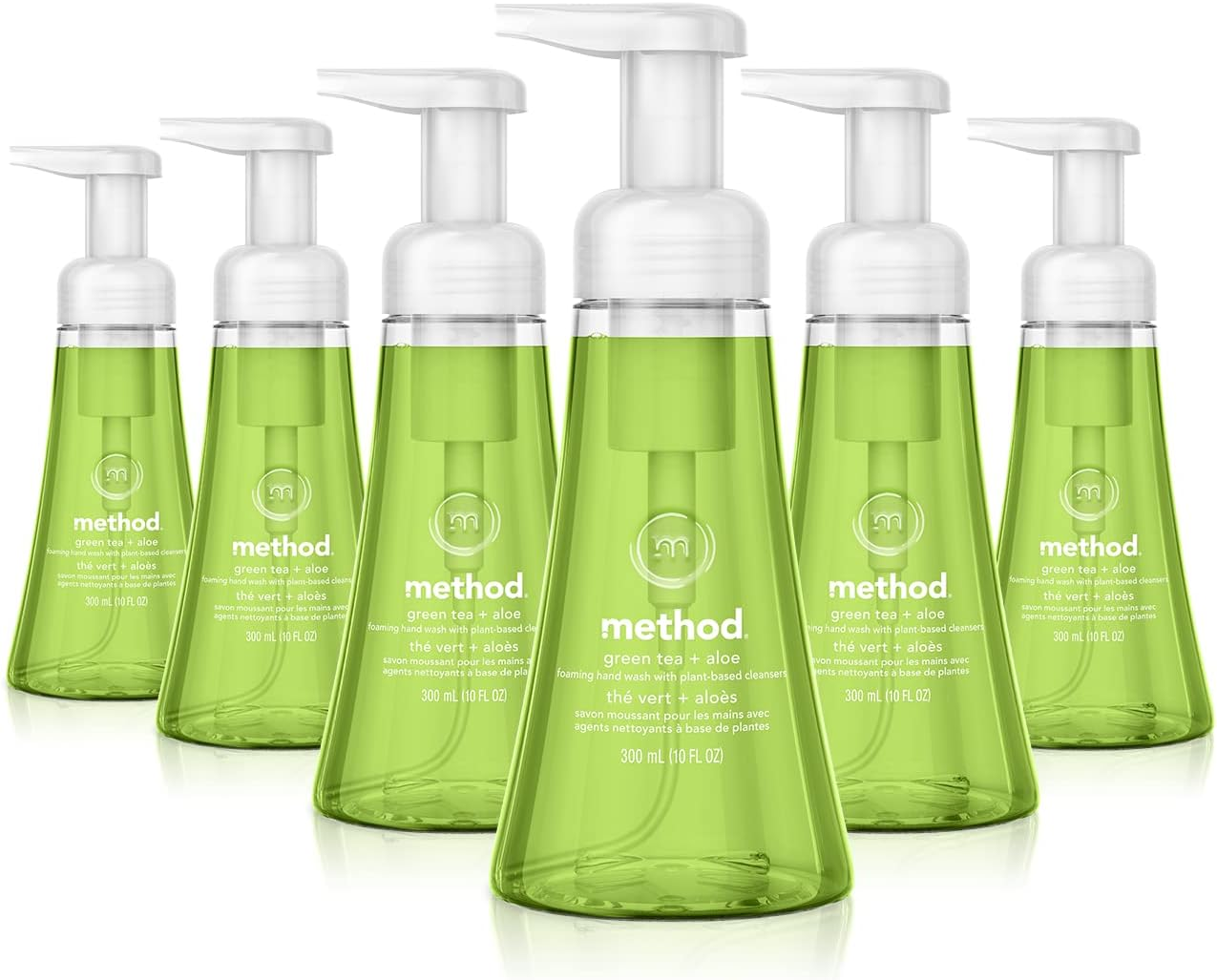 Method Foaming Hand Soap, Green Tea + Aloe, 10 Ounce (Pack 6) image number 1