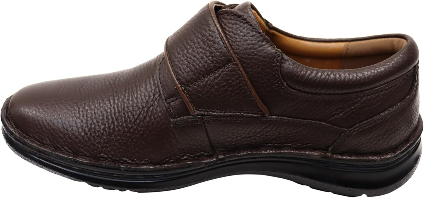 Hush Puppies Mens Bloke Brown Leather Extra Wide Slip on Work Dress Shoes 8.5 EEE (Extra Extra Wide) image number 5