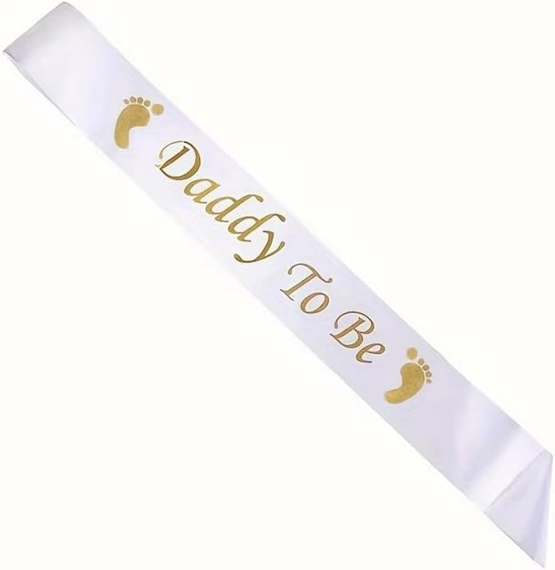 Daddy to Be Baby Shower Sash Gift Dad Father Favours Party Decorations Supplies