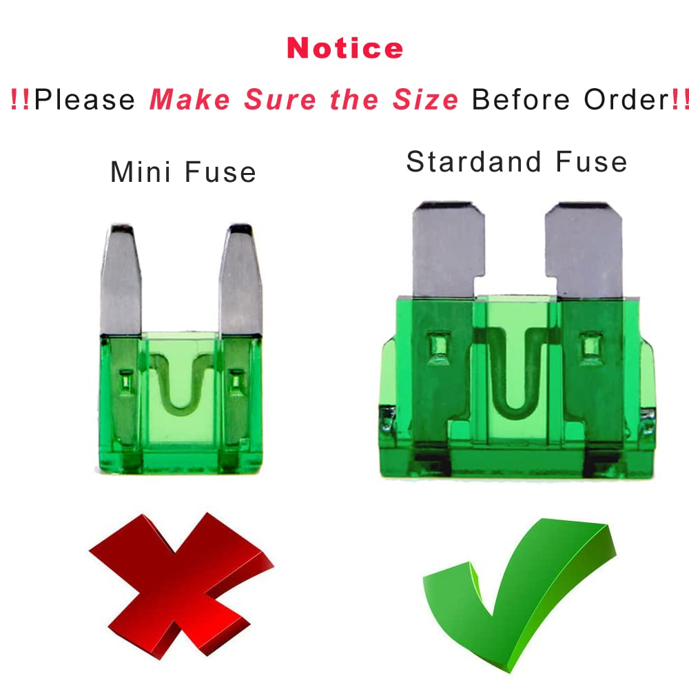Fymusing 55Pcs 20 Amp Standard Blade Fuse, 20A Automotive Fuse for Car Truck image number 3