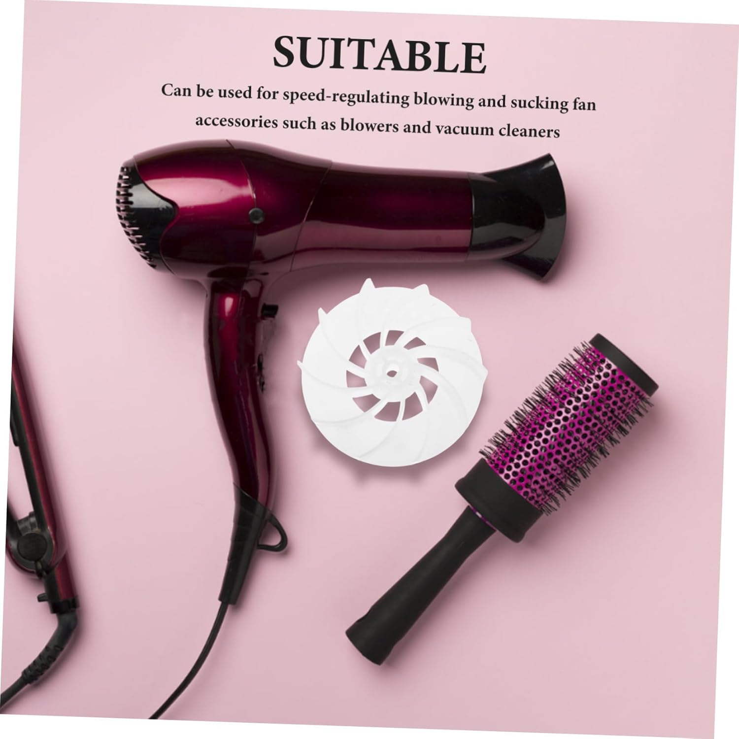 PENIKOKO 2Pcs Hair Dryer Diffuser Attachment Nozzle Motor Fan Replacement Blade for Dryer Blowdryer Air Duct Parts image number 6