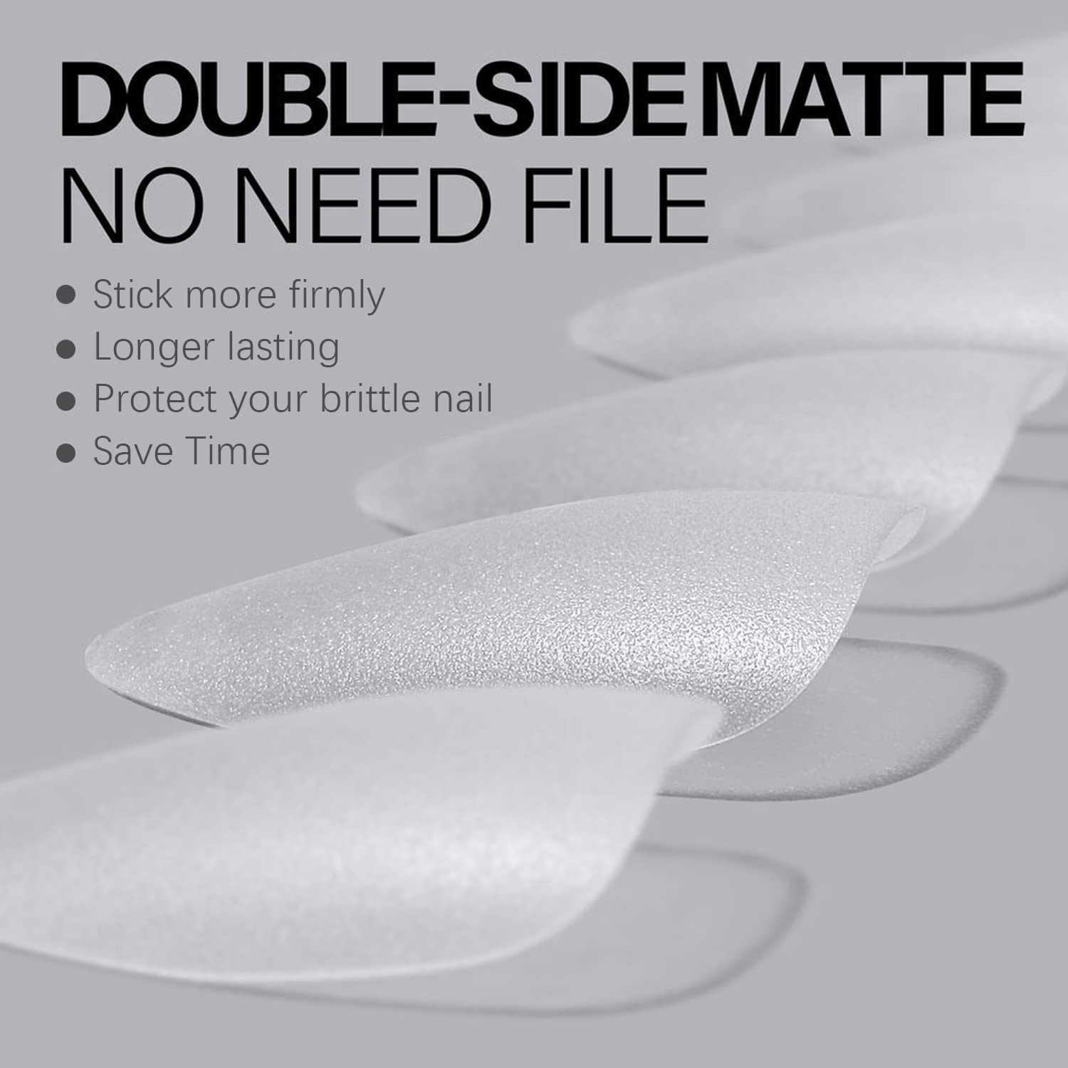 Tonjin 240 PCS Short Almond Matte Frosted Soft Gel Full Cover Nail Tips, 15 Sizes, No Trace, Easy to Apply, DIY Home Salon