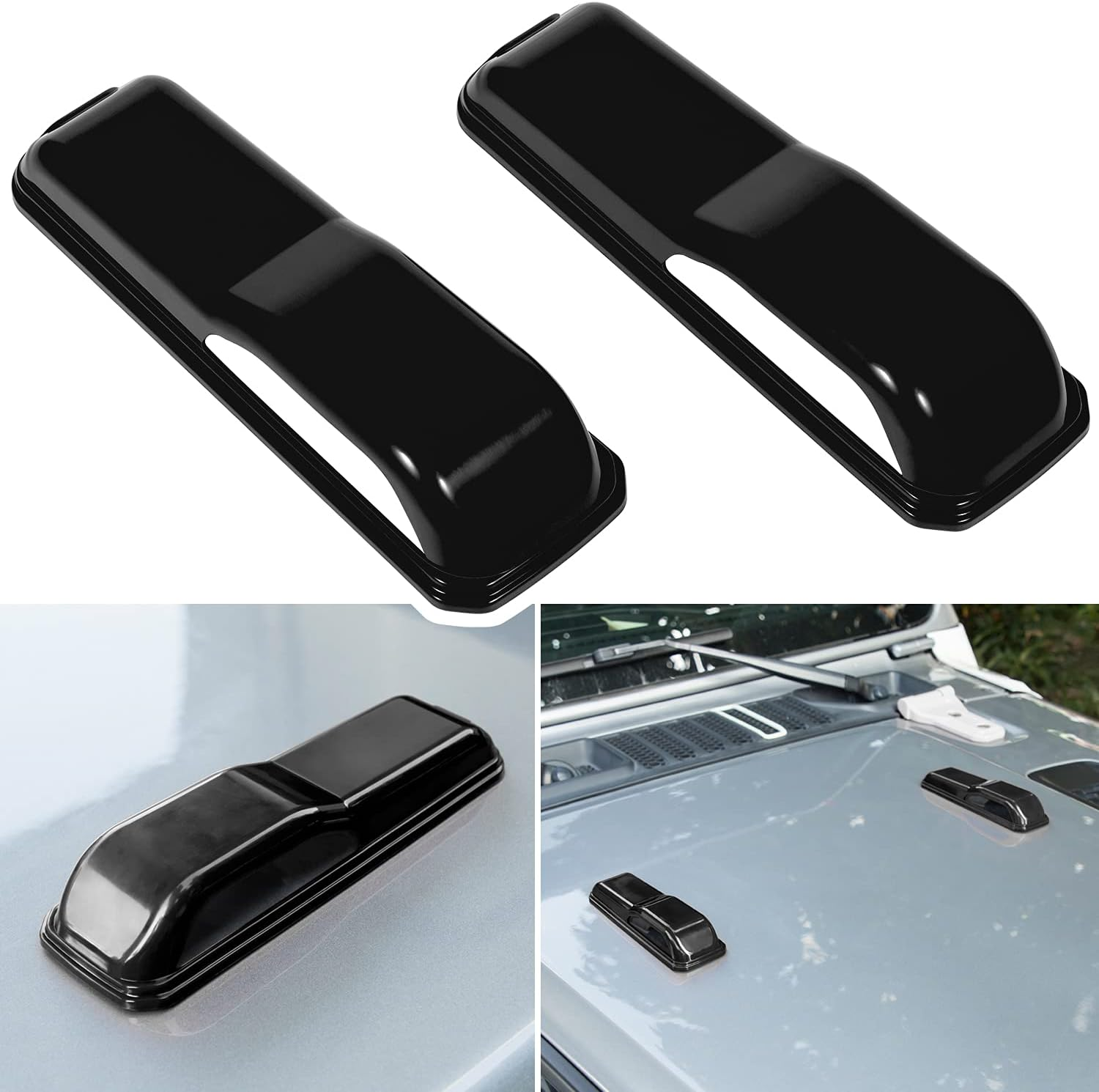 Engine Hood Hinge Cover Trim Exterior Accessories Decoration for 2018-2025 Jeep Wrangler JL JLU Sports Sahara Freedom Rubicon Unlimited Gladiator JT 2-Door & 4-Door (Pink 2PCS)