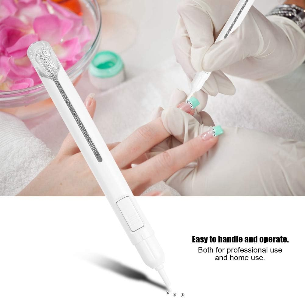 Nail Art Nail Design Pens, Nail Art Pen Metal Beads Dotting Painting Drawing Pen DIY Manicure Decorations (Silver) image number 1