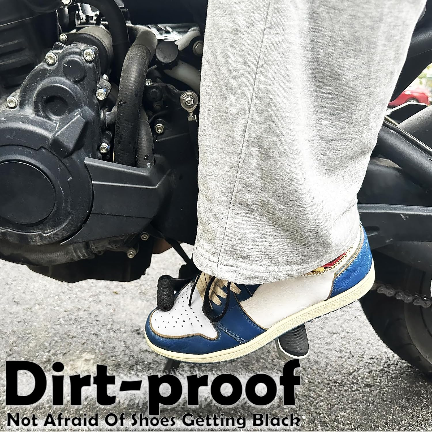 12PCS Motorcycle Gear Shift Covers, Self-Adhesive Motorbike Shift Guard Footrest Non-Slip Motorcycle Foot Peg Pedal Cover, Boot Shoe Protector for Motorcycle Gear Shifter Shift Lever Footrest image number 1