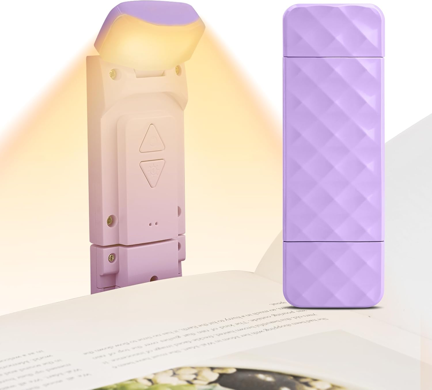 Rechargeable Book Reading Light, Eye Caring Reading Light Clip on Book with 3 Colors Temperatures & 5 Brightness Levels, Portable LED Clip on Bookmark Lamp for Bookworms