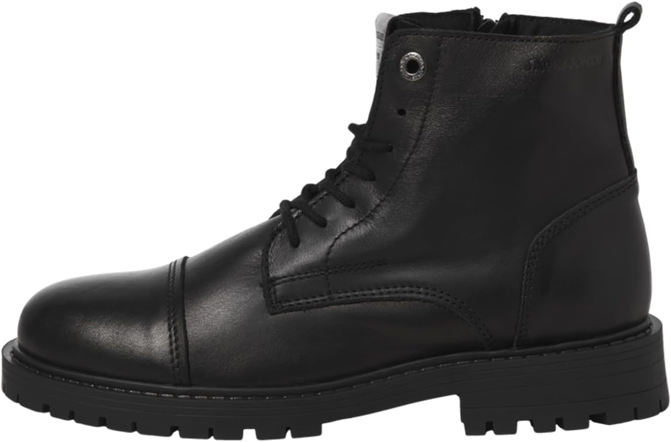 JACK & JONES Men'S Jfwtremor Leather Boot Sn Lace-Up Ankle Boots