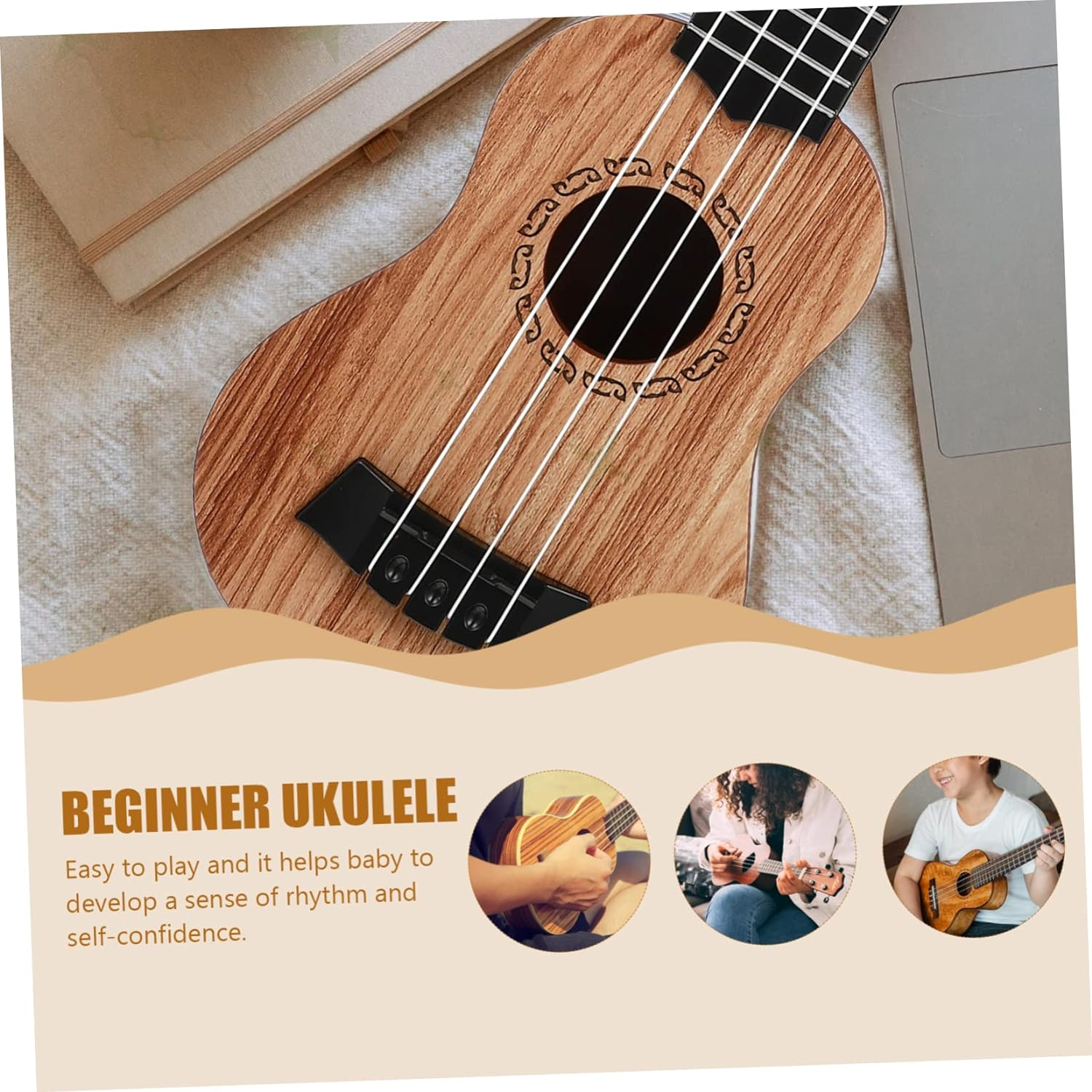 Bestonzon Ukulele Toy Guitar Ukuleles, 4 Strings Guitar Ukuleles Guitar, Guitar Toy Guitar Beginners Ukuleles Toy Guitar Ukuleles for Beginners Ukuleles image number 1