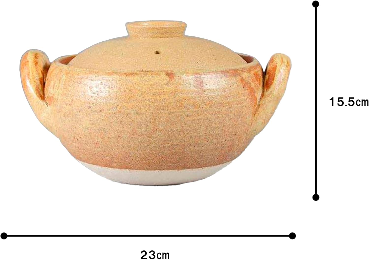 Haseen ACT-31 Miso Soup Pot, Recipe Included, Large, for 3-4 People, Approx. 9.1 Inches (23 Cm), Approx. 60.9 Fl Oz (1,800 Ml), for Direct Fire, Microwave, Oven Safe, Empty Fire, Heat Retention,