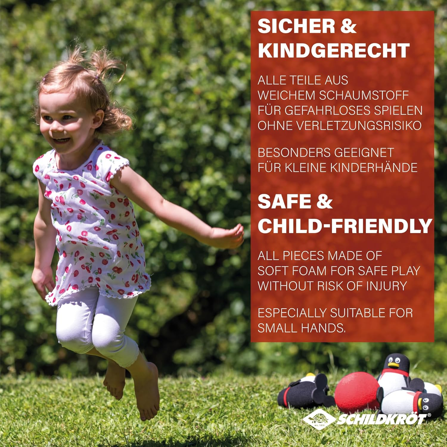 Schildkr&ouml;t Fun Sports Schildkr&ouml;t Funsports Set, for Indoor and Outdoor, 6 Penguins with a Stable Stand and a Soft Bowling Ball, 970303 image number 2