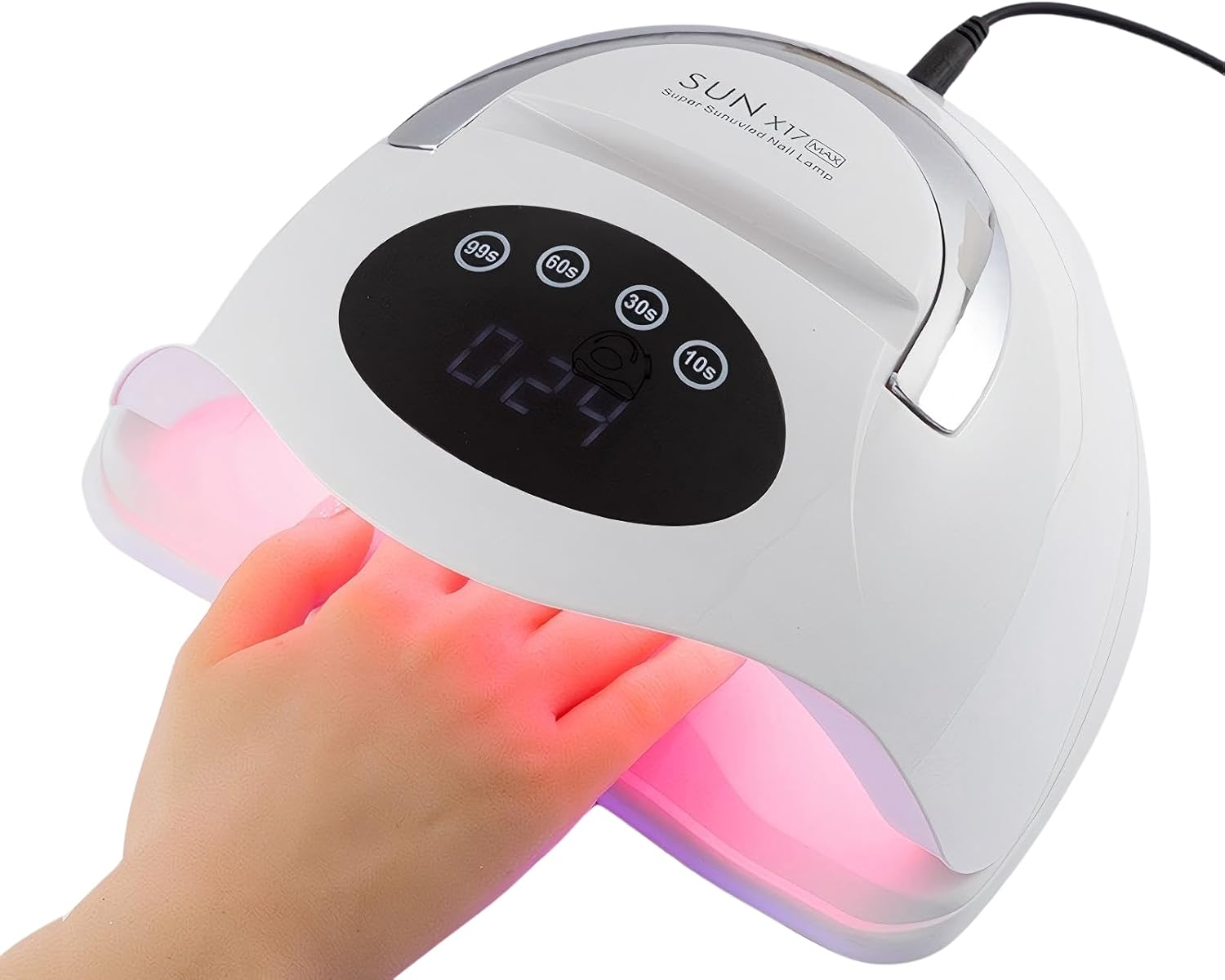 AYOCULTURE Professional 320W UV LED Nail Lamp with Phone Holder, 72 LED Beads, Salon-Ready Home-Friendly Fast‑Dry Portable Nail Light image number 3