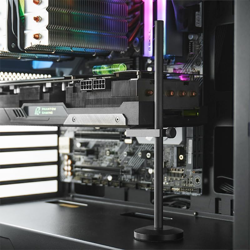 Graphics Card GPU Support Bracket: Adjustable Aluminum anti Sag GPU Bracket Video Card Support GPU Stand Holder GPU Support with Hidden Magnet and Anti-Slip Pad-19Cm image number 4