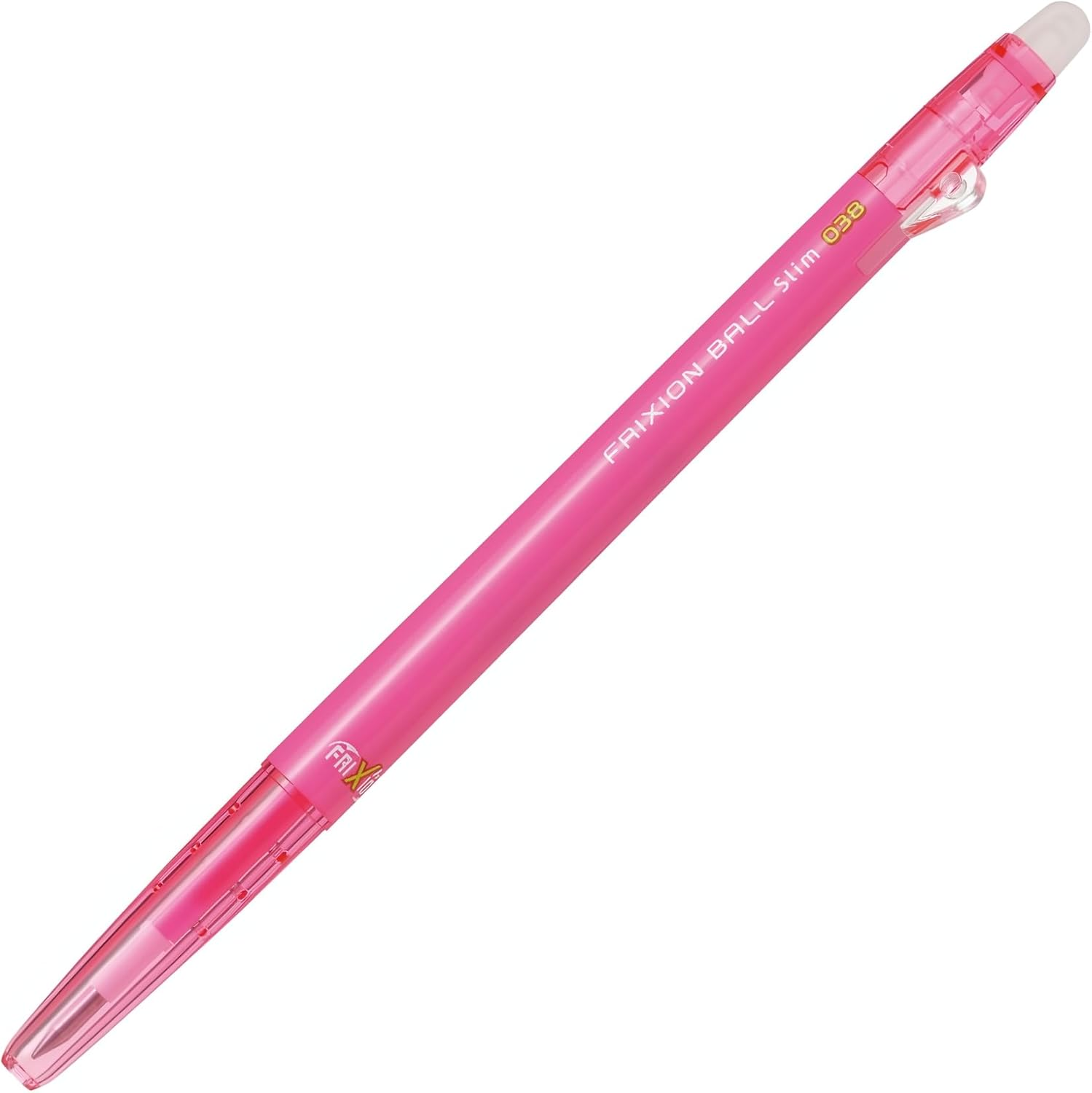 Pilot Frixion Slim Retractable Erasable Gel Pen, Apricot Orange, 0.38 Mm - 1 Count (Pack Of 1), Pink