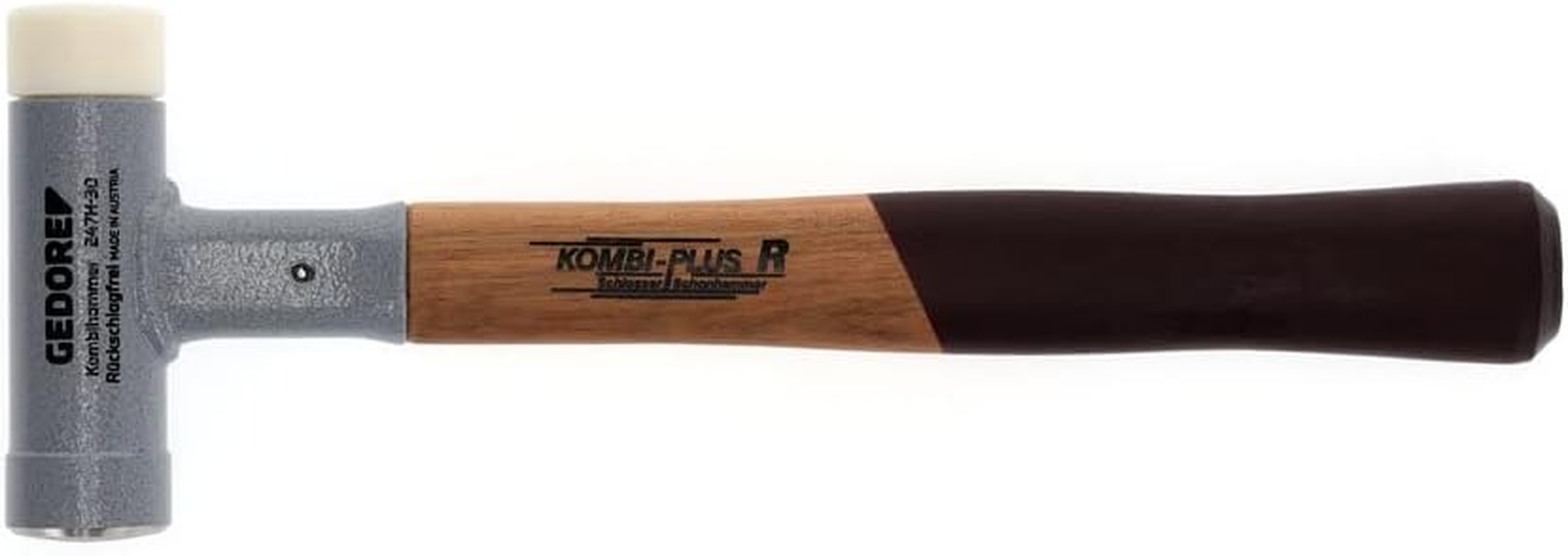 GEDORE Kombi-Plus R Hammer, Wooden Handle, Soft Face/Engineer&rsquo;S Hammer, Dia. 30 Mm, Recoilless, Hickory Handle, 247 H-30 image number 1