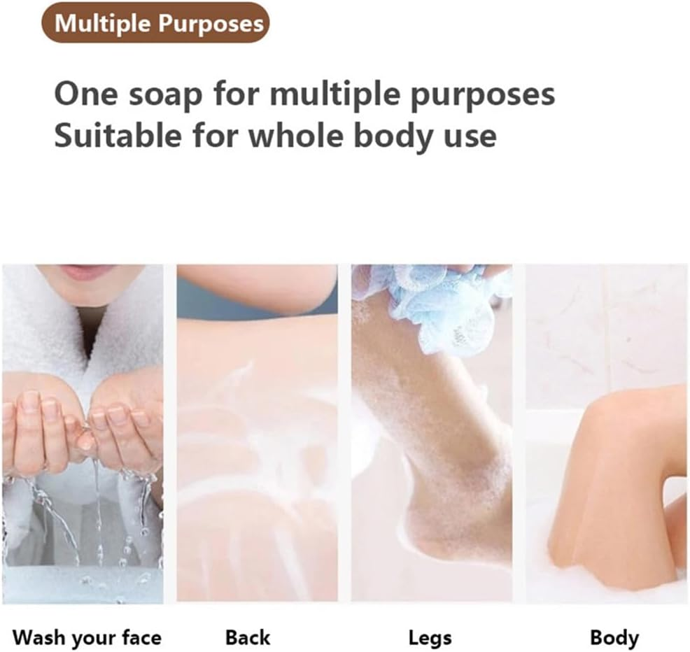 Agarwood Essential Oil Soap, Handmade Soap, Exfoliating, Cleansing, Bathing and Makeup Removal, Soothing Cleansing, Gentle & Clean Fragrance, Sulfur Spring Extract for Skin Issues-100G (Pack of 2 Bars) image number 2