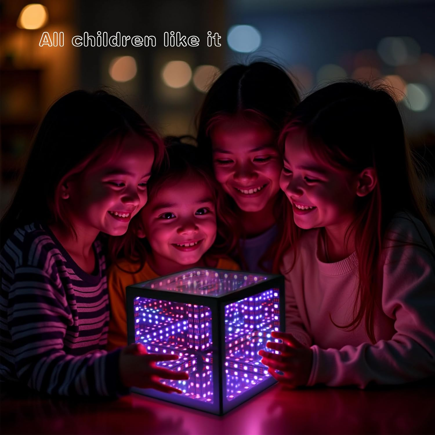 Hyper Cube LED Light LED Controller with Stand, Controller & Sound & App Reactive Table Lamp - Cool & Creative Multicolor Decorative Mirror Art Desk Night Light (Small 4Inchs) image number 2