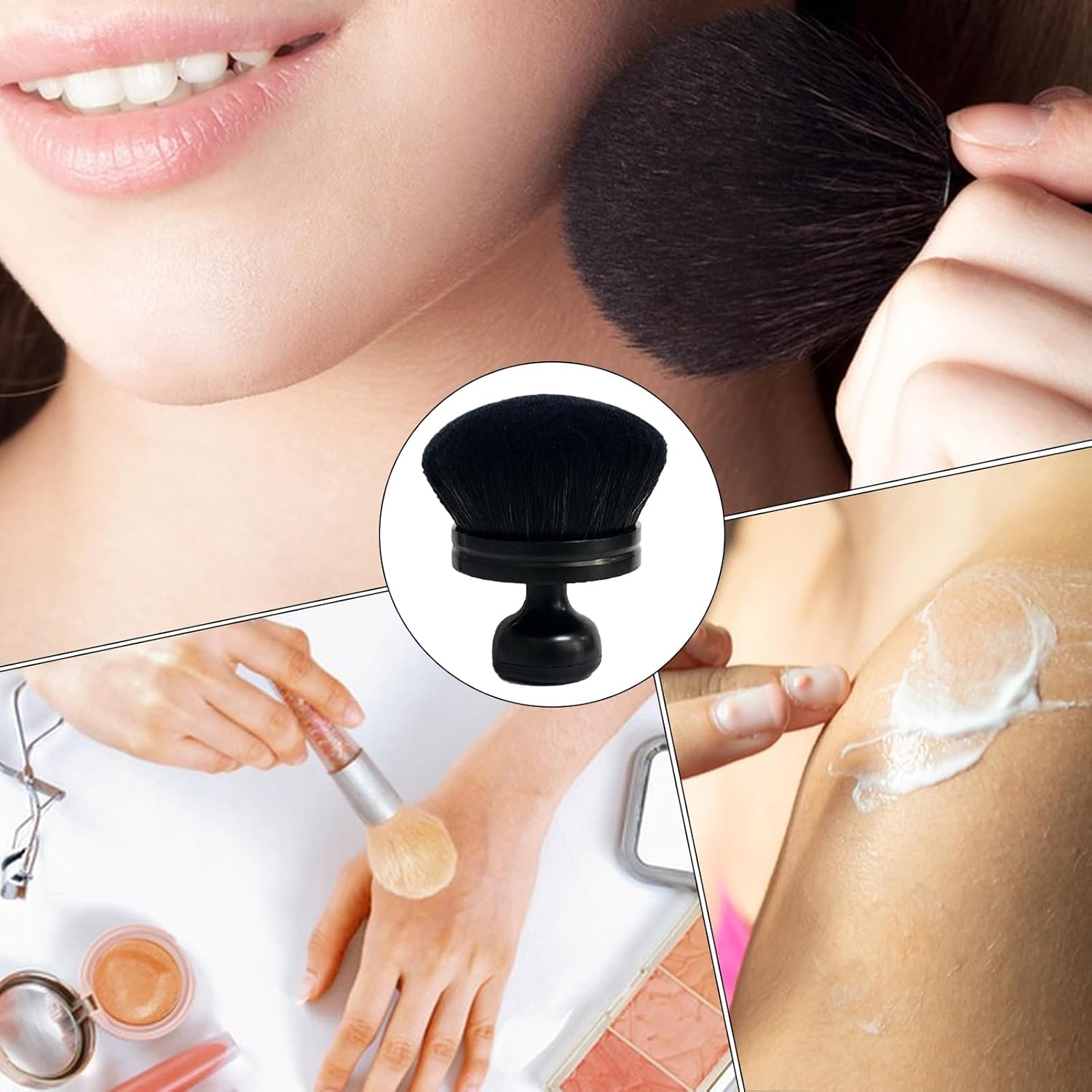 Bronzer Brush - Tan Brush,Large Soft Bristles Blending Tool for Professional Makeup Routine and Sunscreen Application image number 2