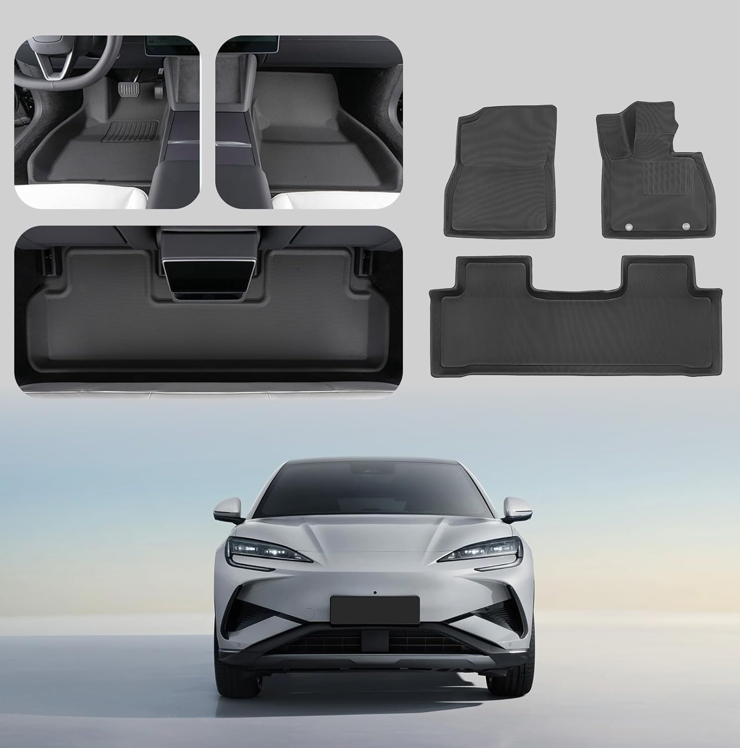 BYD Sealion 7 XPE 3D Mats 2025 BYD Sealion 7 All Weather Floor Mats (3Pcs) image number 5