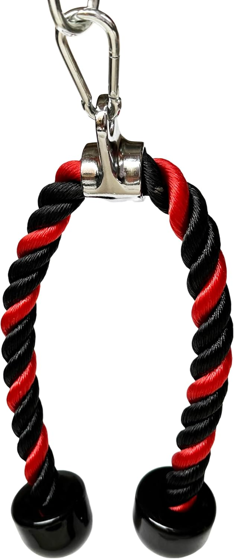 Heavy Duty Tricep Rope Attachment Tricep Rope Nylon Tricep Rope Cable Single Press Push down Fitness Gym Bodybuilding Cable Dual Grip Tricep Rope with Universal Cable Machine Attachment image number 4