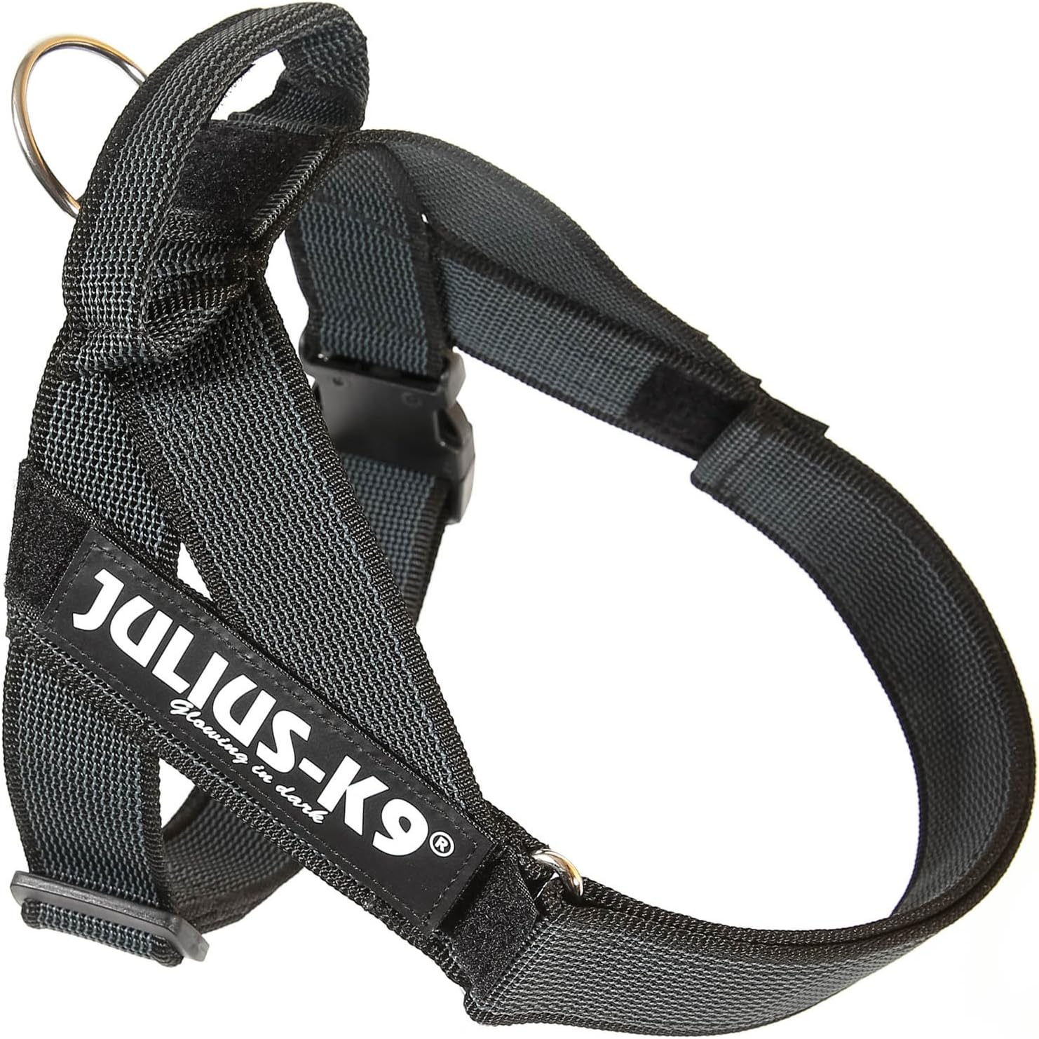 Julius-K9 IDC Color & Gray Belt Harness for Dogs, Size: Mini-Mini, Pink-Gray