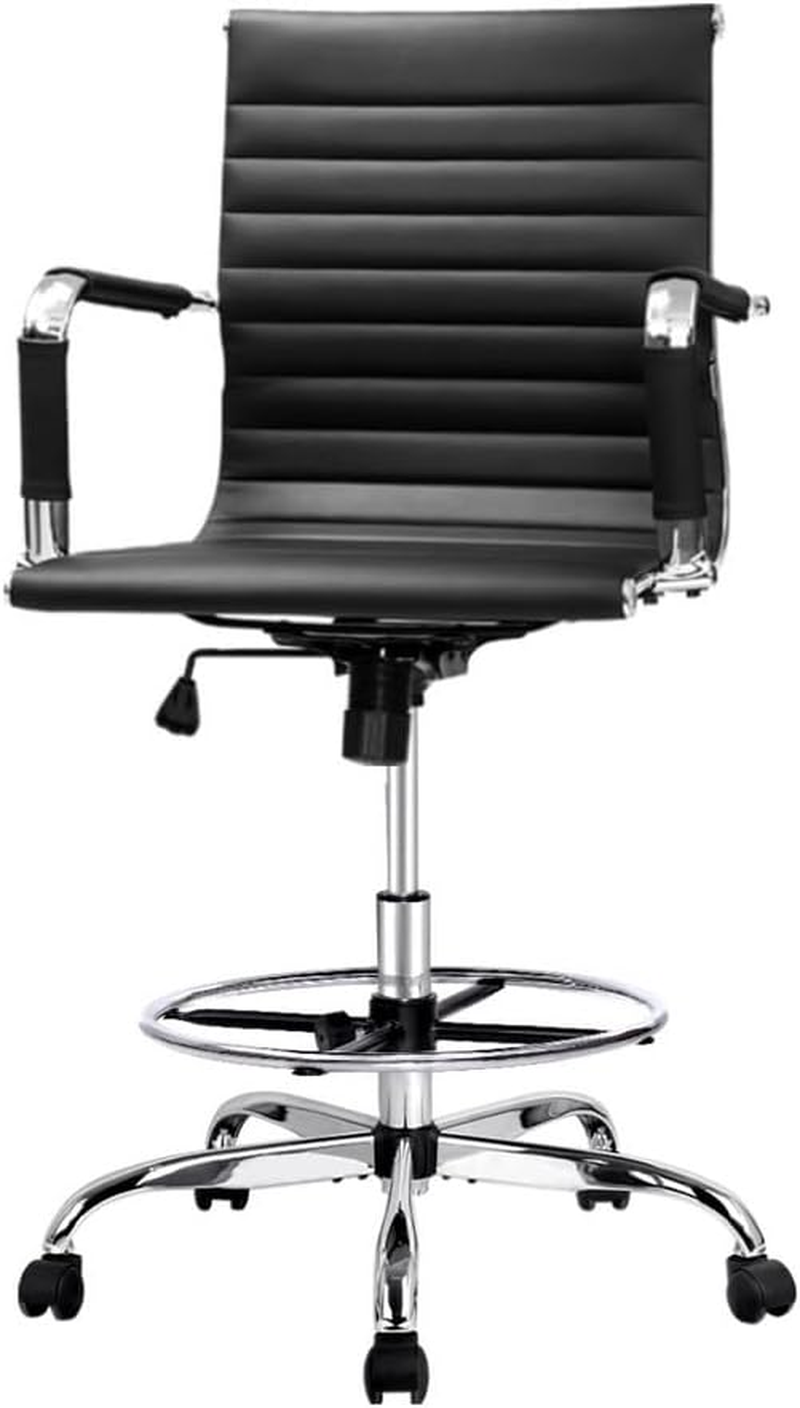 Artiss Ergonomic Office Chair Fabric Computer Desk Chairs with Tilt Adjustment and Adjustable Seat Height, with Mid Back and 360&deg;-Swivel Seating Black for Gaming Room Executive Home