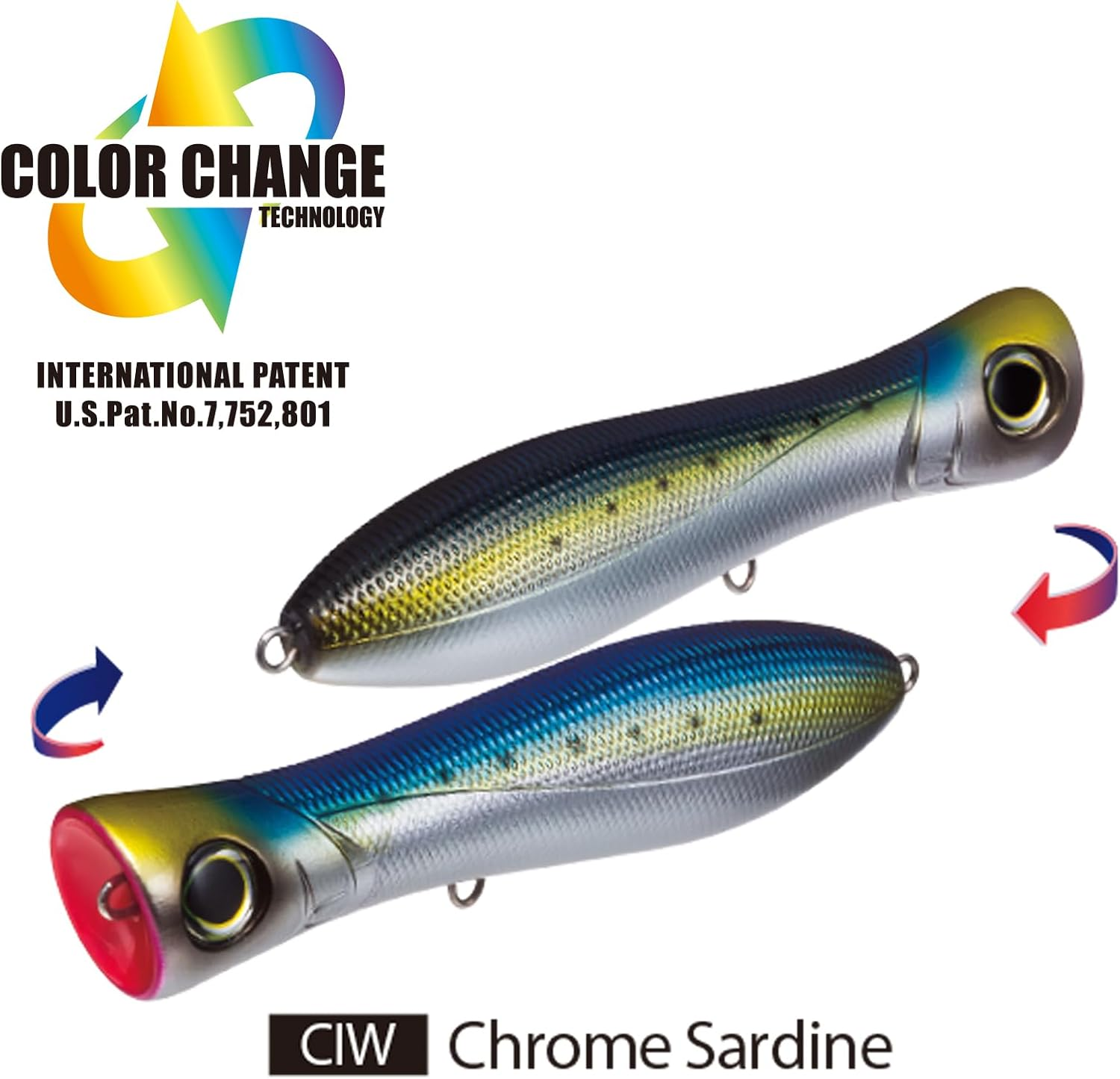 Yo-Zuri Sashimi Surface Bull POP 150Mm Big Game Tuna Popper R1154 Master - Chrome Sardine image number 3