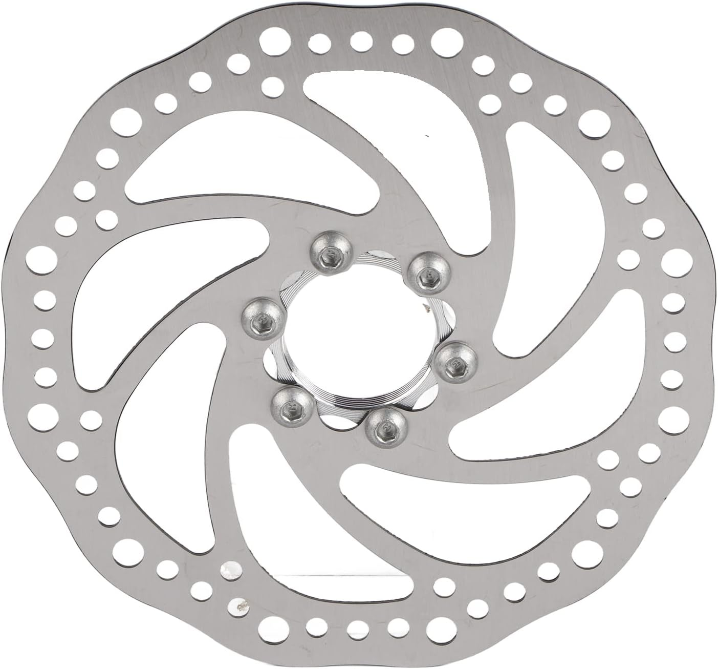 160Mm Stainless Steel Mountain Bike Disc Brake Rotor for Threaded Hubs Quick Installation Direct Replacement for Outdoor Cycling Enthusiasts image number 4