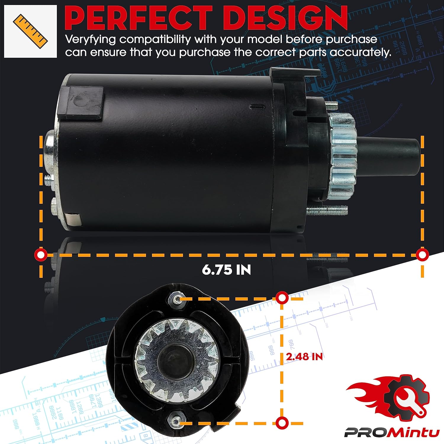 Starter Motor Replaces 20-098-11-S 20-098-11 20-098-05-S 20-098-01-S 20-098-06-S 20-098-08-S 20-098-10-S 2009810 2009811 2009811-S 20-098-05 20-098-06 MS-6029 5796N for Kohler Courage Single Engine image number 3