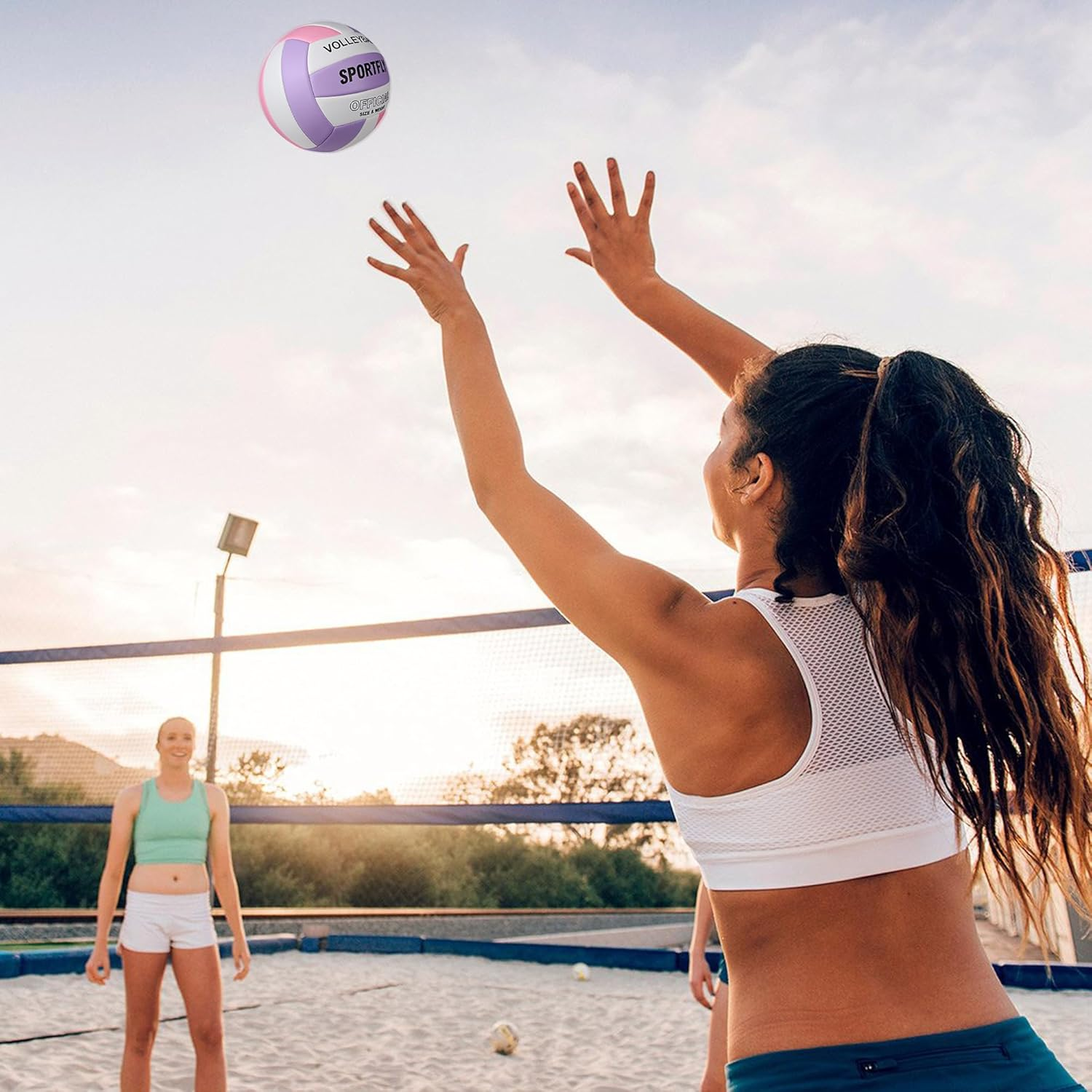 Sportfly Official Size 5 Volleyball, Soft Indoor Outdoor Volleyball for Game Gym Training Beach Play 2 Pcs per Pack with Pump Kit&hellip; image number 5