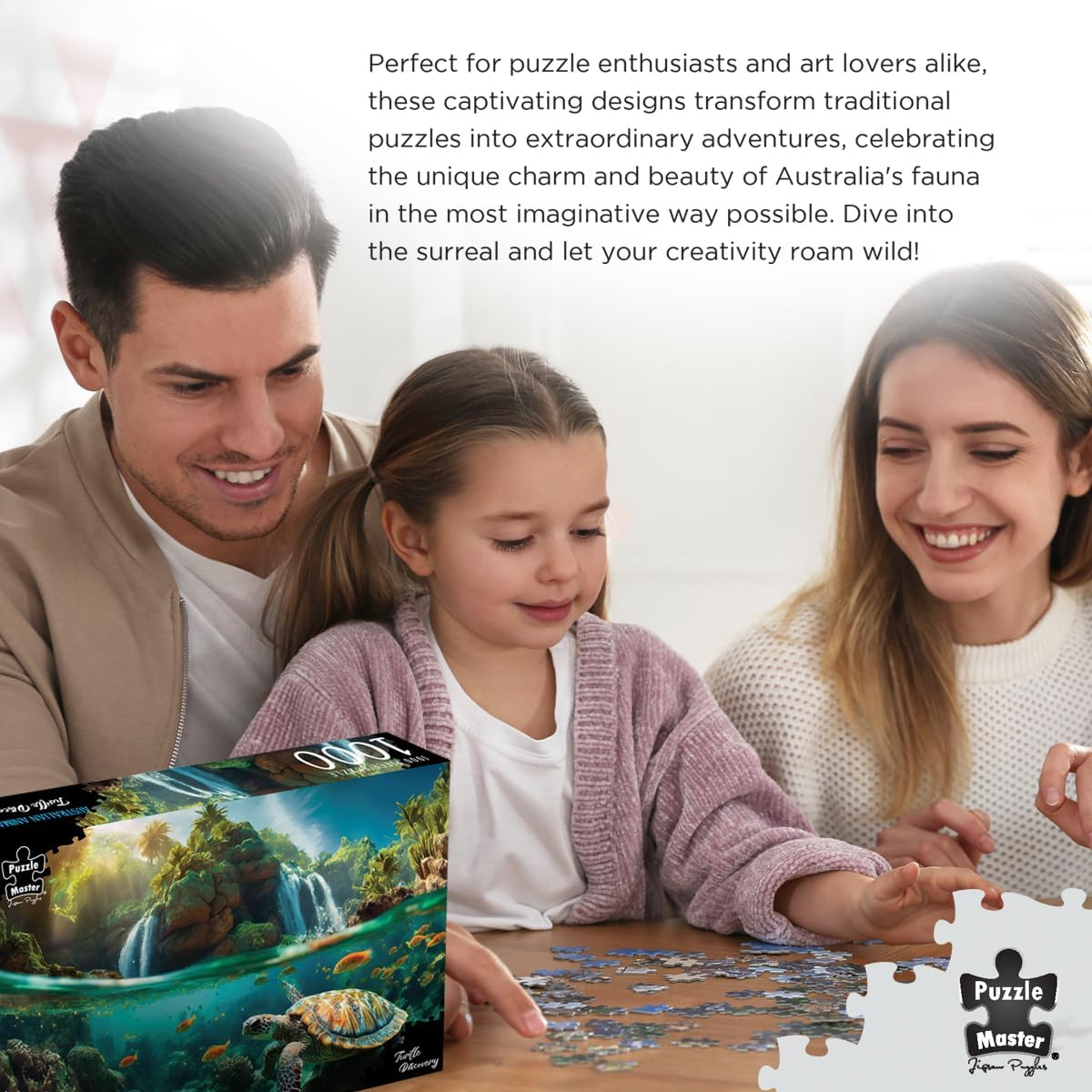 Puzzle Master 1000 Piece Jigsaw Puzzle - Turtle Discovery Surreal Australia Collection - 35X25Cm Jigsaw Puzzles 1000 Pieces image number 4