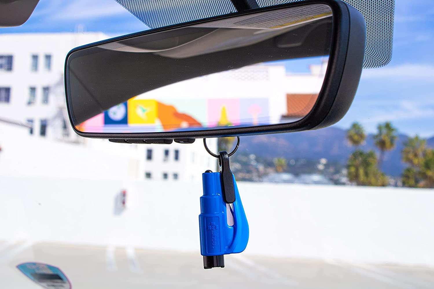 Resqme Family Pack of 12, the Original Emergency Keychain Car Escape Tool, 2-In-1 Seatbelt Cutter and Window Breaker, Made in USA, Black image number 5