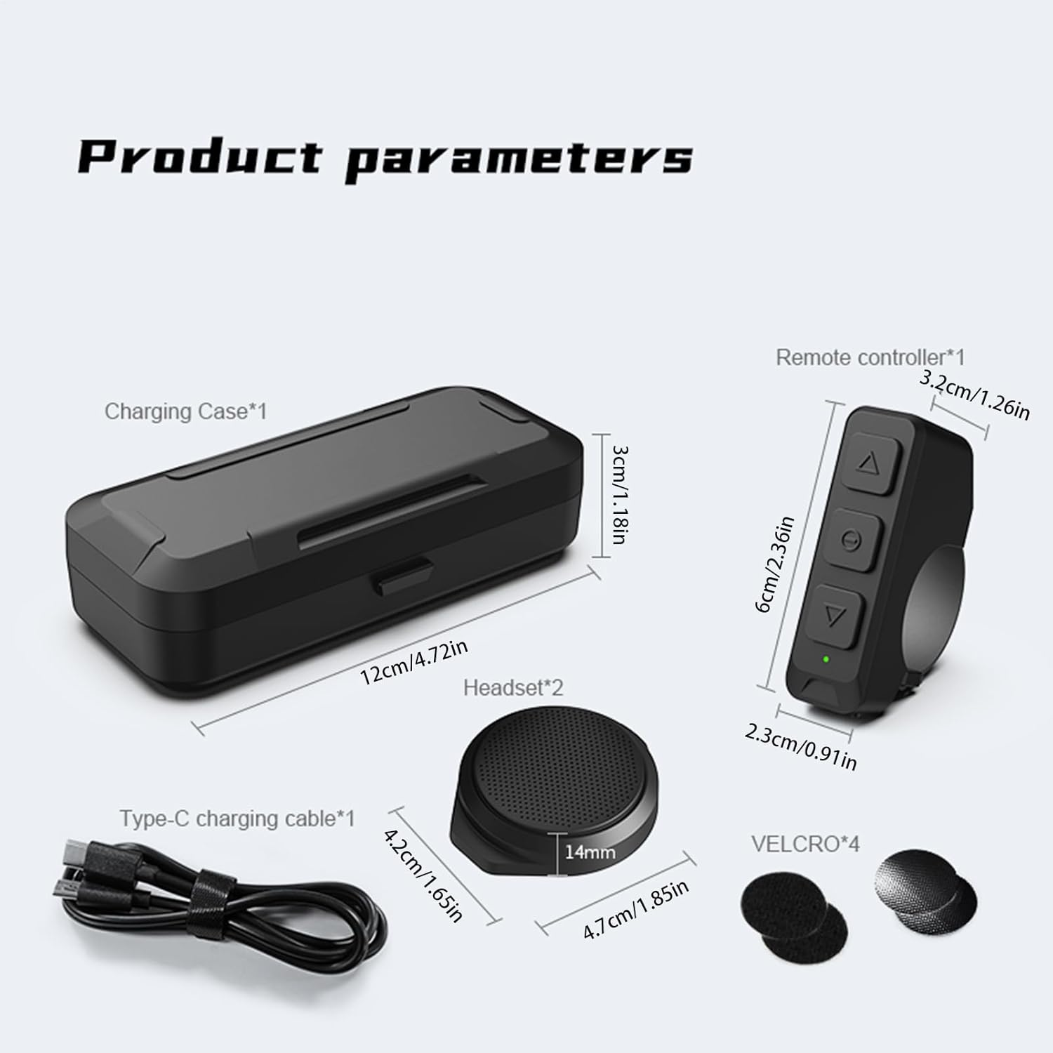 Charging Case Headphone - Travel Gear, Compact Headset | Noise Isolation Technology Usage Use for Motorcycle Riding Road Trip Sport Wearable Gadget Calls Excursion Touring Workout Entertainment image number 1