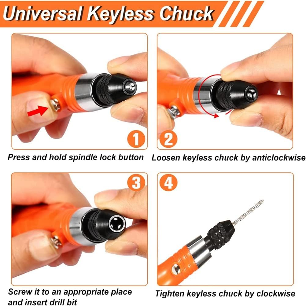 Electric Cordless USB Rechargable Hand Drill Kit for Jewelry Making,Pin Vise Set for Resin Plastic Keychain Polymer Clay image number 6
