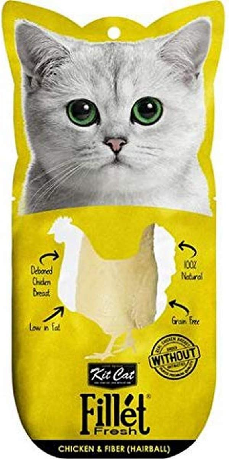 Kit Cat Fresh Chicken and Fibre Hairball Dry Food 30 G image number 3