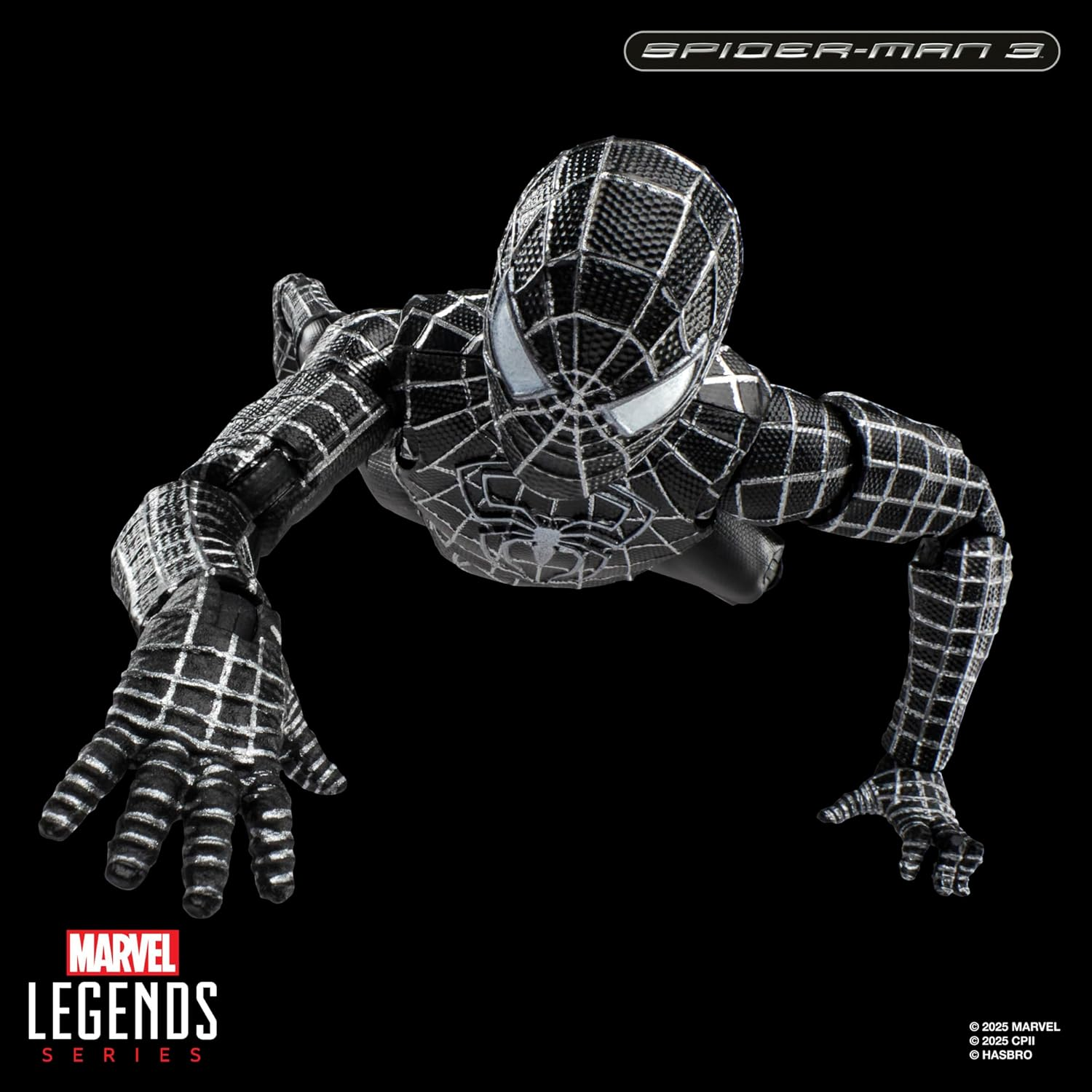 Marvel Legends Series Spider-Man, Spider-Man 3 Collectible 6 Inch Action Figure with Spider-Man Symbiote Accessories image number 4