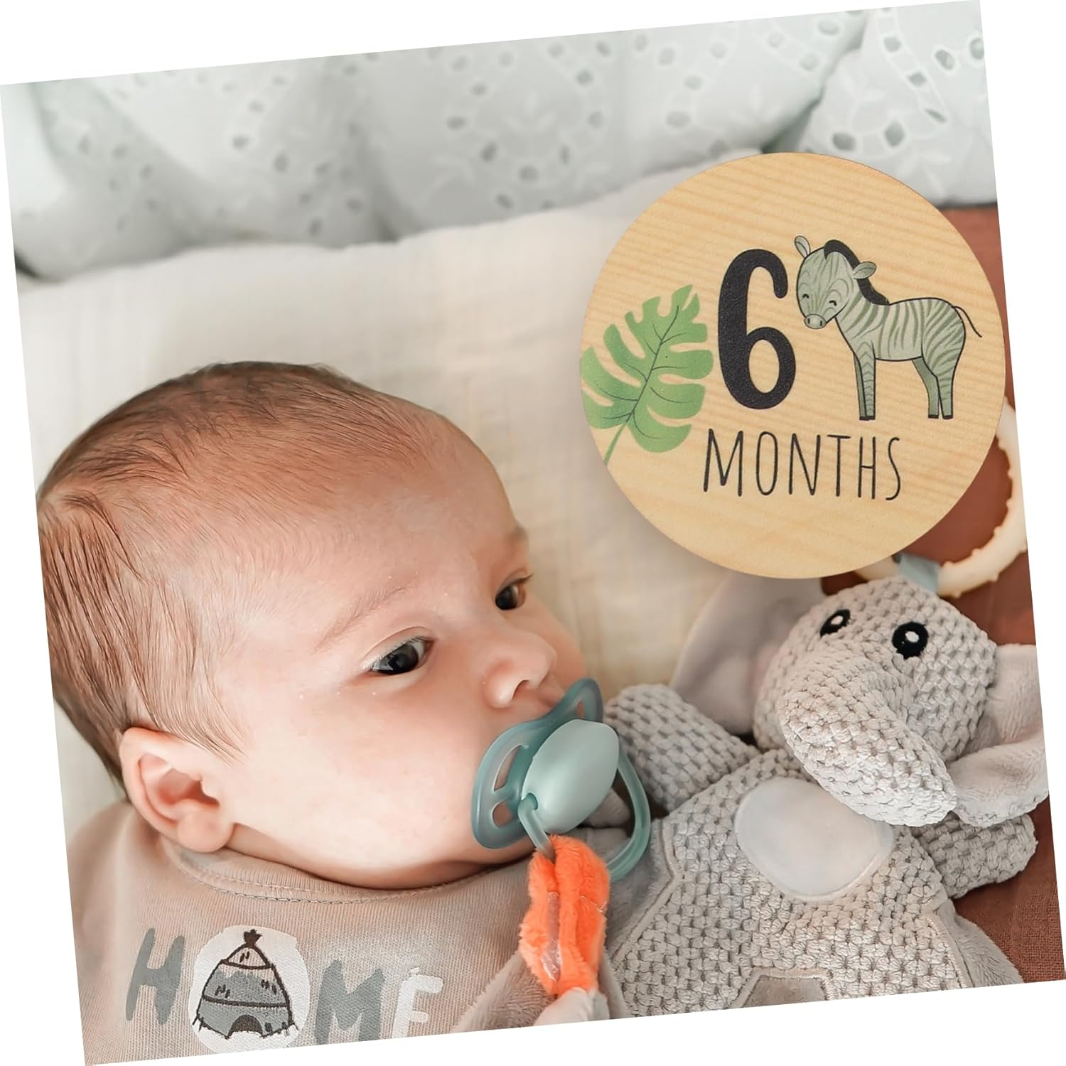 7Pcs Milestone Cards Announcement Signs for Monthly Milestones Newborn Photo Props Lightweight Safe for Boys and Welcome Sign