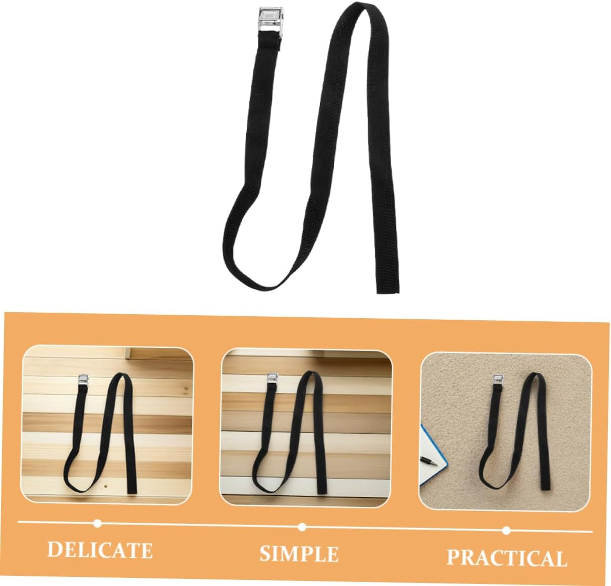 HOODANCOS 3Pcs Adjustable Heavy Duty Surfboard Lashing Straps with Metal Buckle High Elastic Travel Tie down Straps for Luggage Fitness Gear Secure Transport Outdoor Hiking Camping Use image number 4