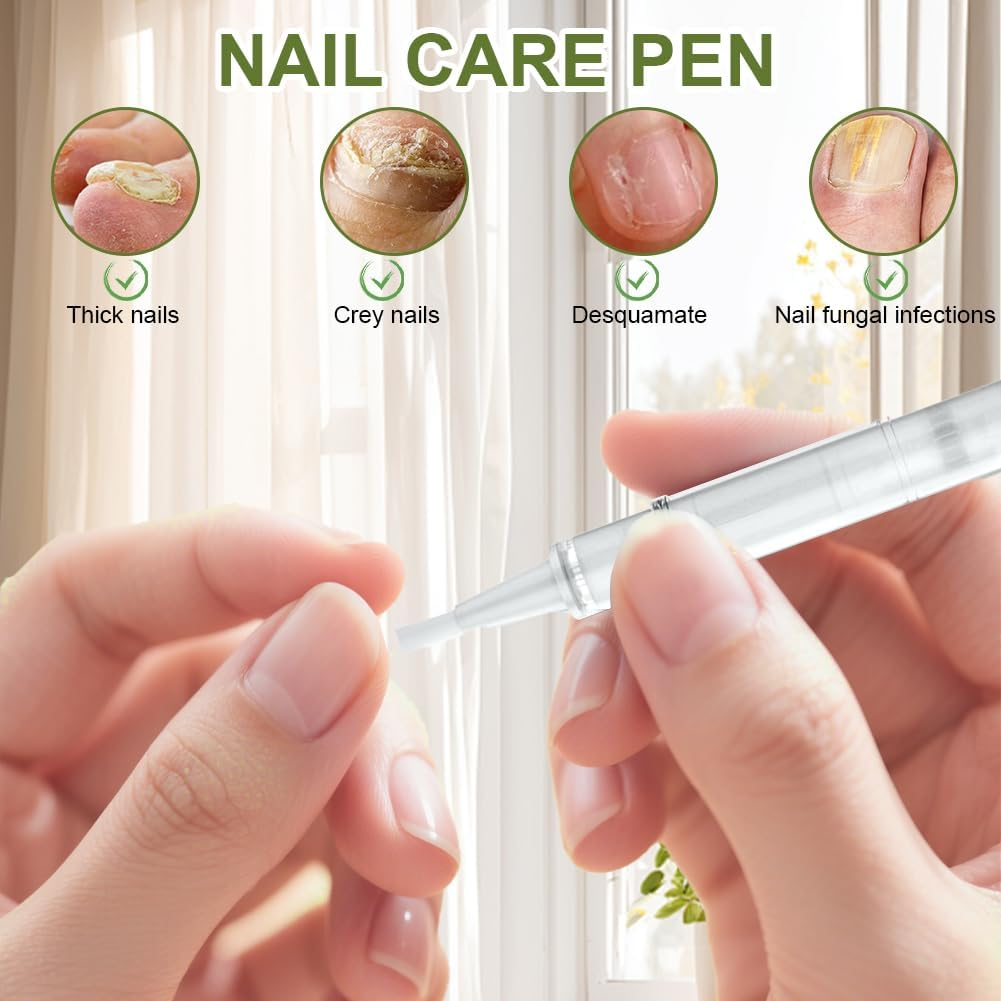 Nail Care Pen, Pack of 10 Nail Care Pen, Nail Care Pen with Tea Tree Oil, Aloe Vera & Vitamin E, for Nourished Fingernails & Toenails image number 2