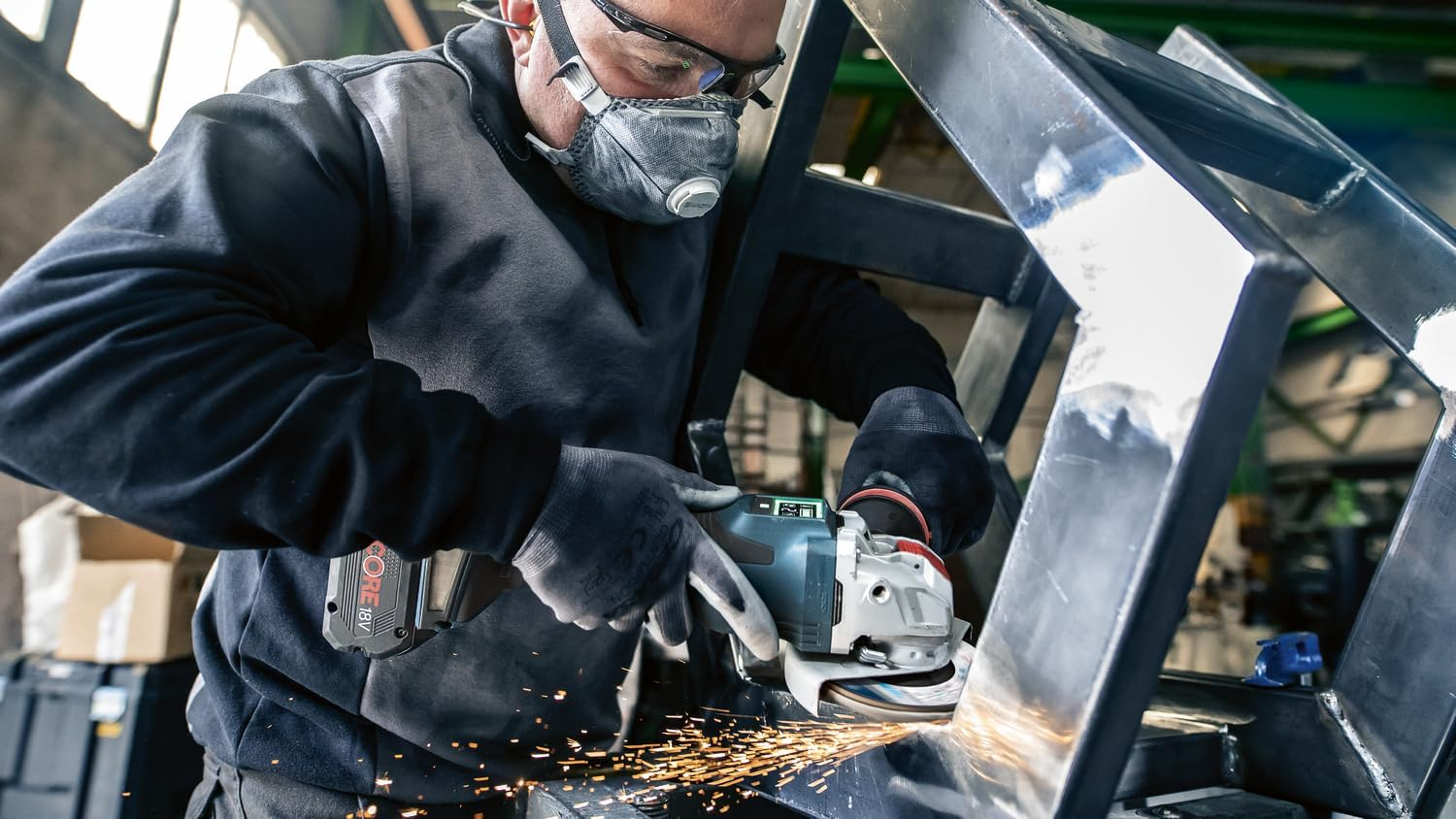 Bosch 1X PRO X571 Flap Disc, Angled Version, X-Lock (For Steel, Stainless Steel, &Oslash; 125 Mm, Grit 80, Professional Accessory Small Angle Grinder) image number 5