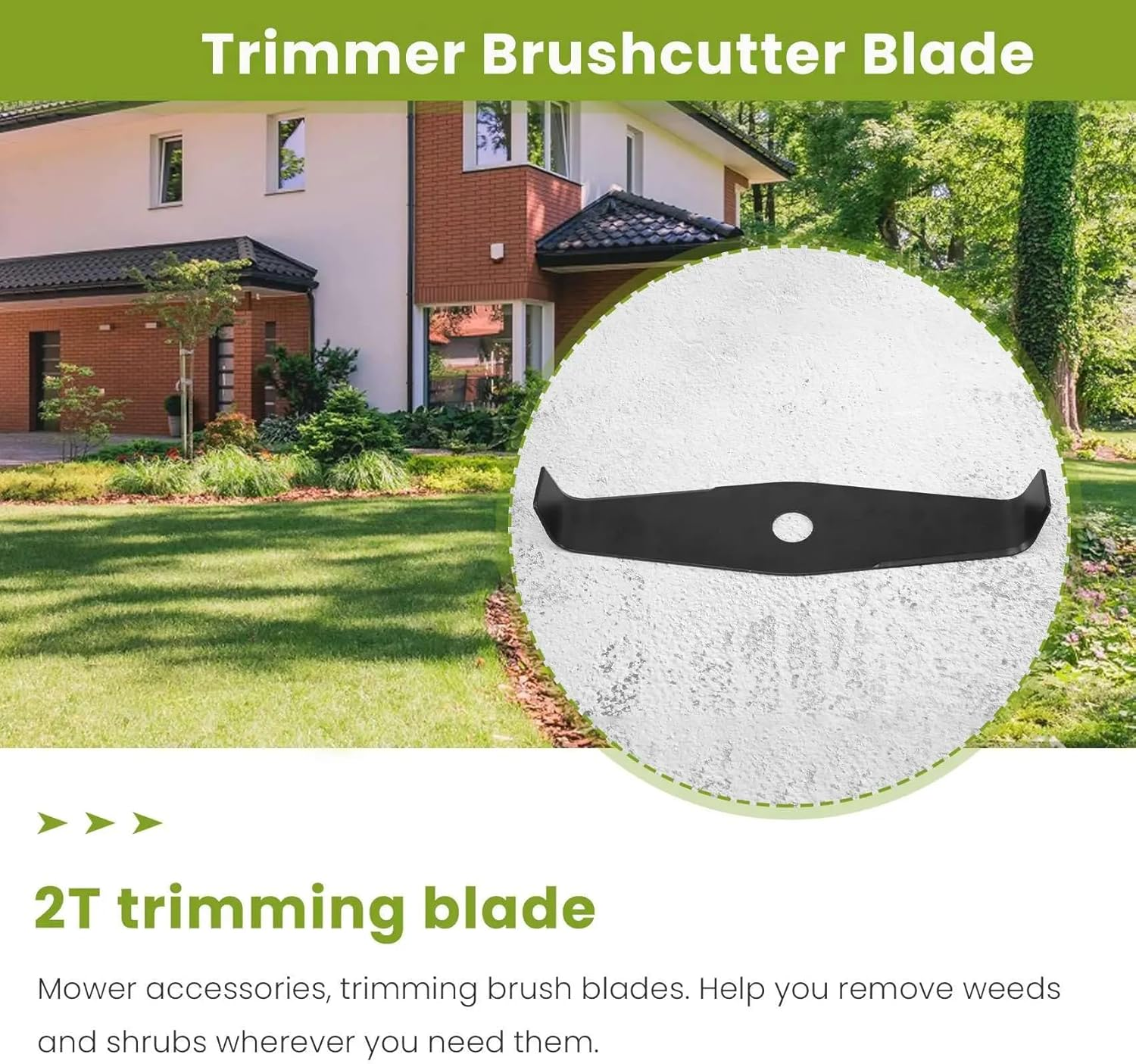 295504-0 Universal Mulching Brushcutter 2 Tooth for Stihl, Husqvarna, Mitox, Echo, Kawasaki and Other Machines, Black image number 4