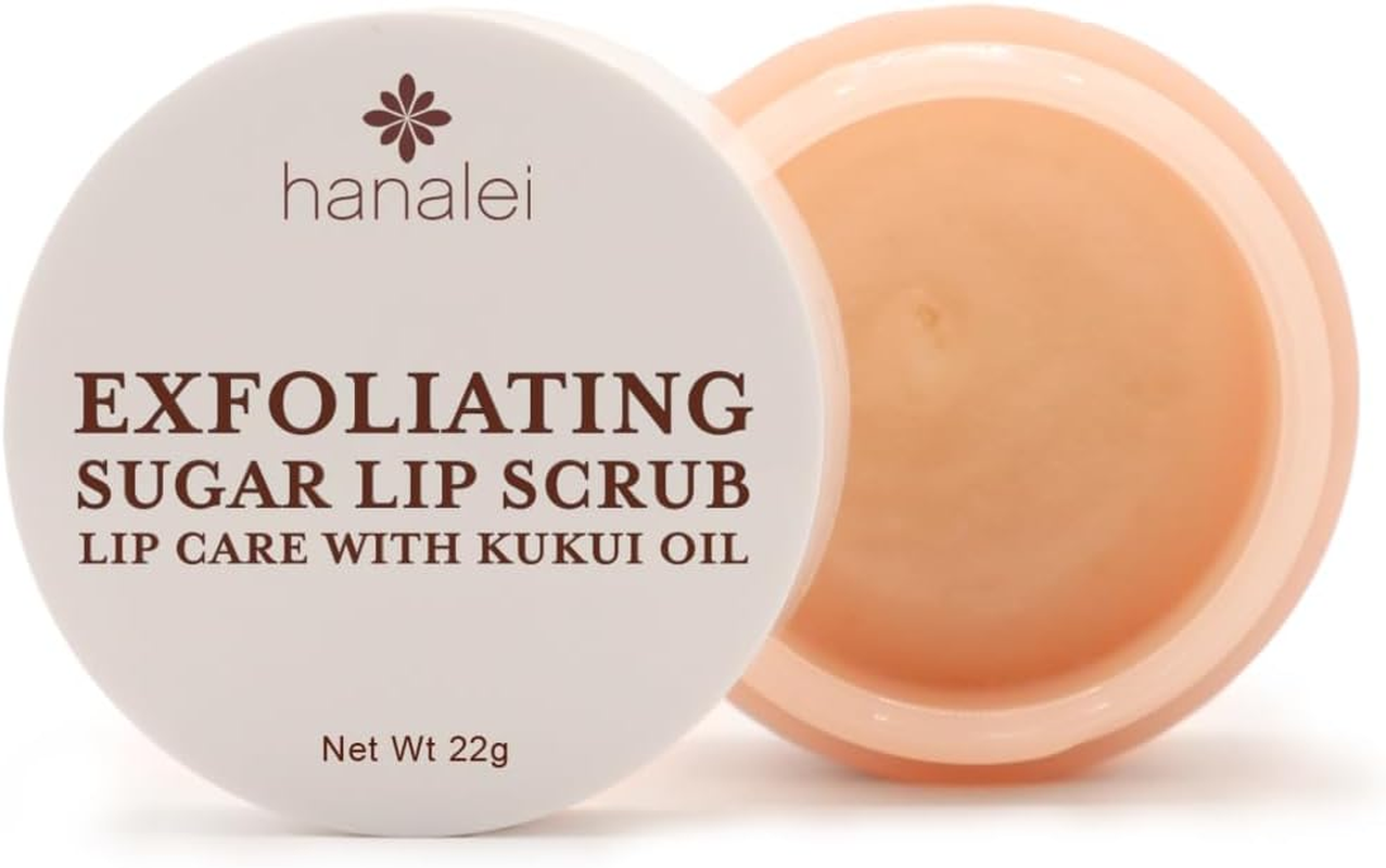 Hanalei Sugar Lip Scrub, Made with Raw Cane Sugar and Real Hawaiian Kukui Nut Oil (Cruelty Free, Paraben Free) (SLS) image number 3