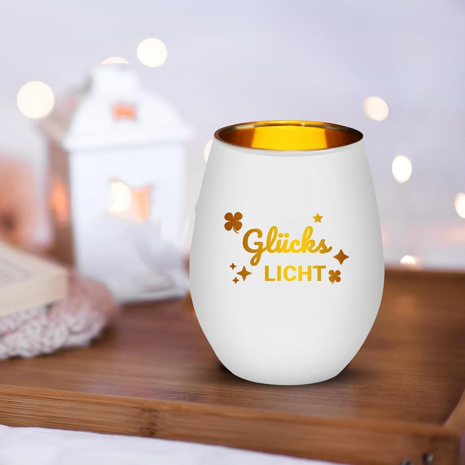 Lucky Light Tea Light Lantern with Engraving, Gifts for Women Lucky Light image number 3