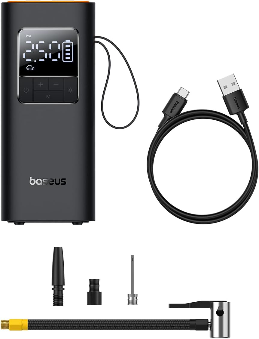 Baseus Super Mini Pro Wireless Inflator Pump, Black image number 4