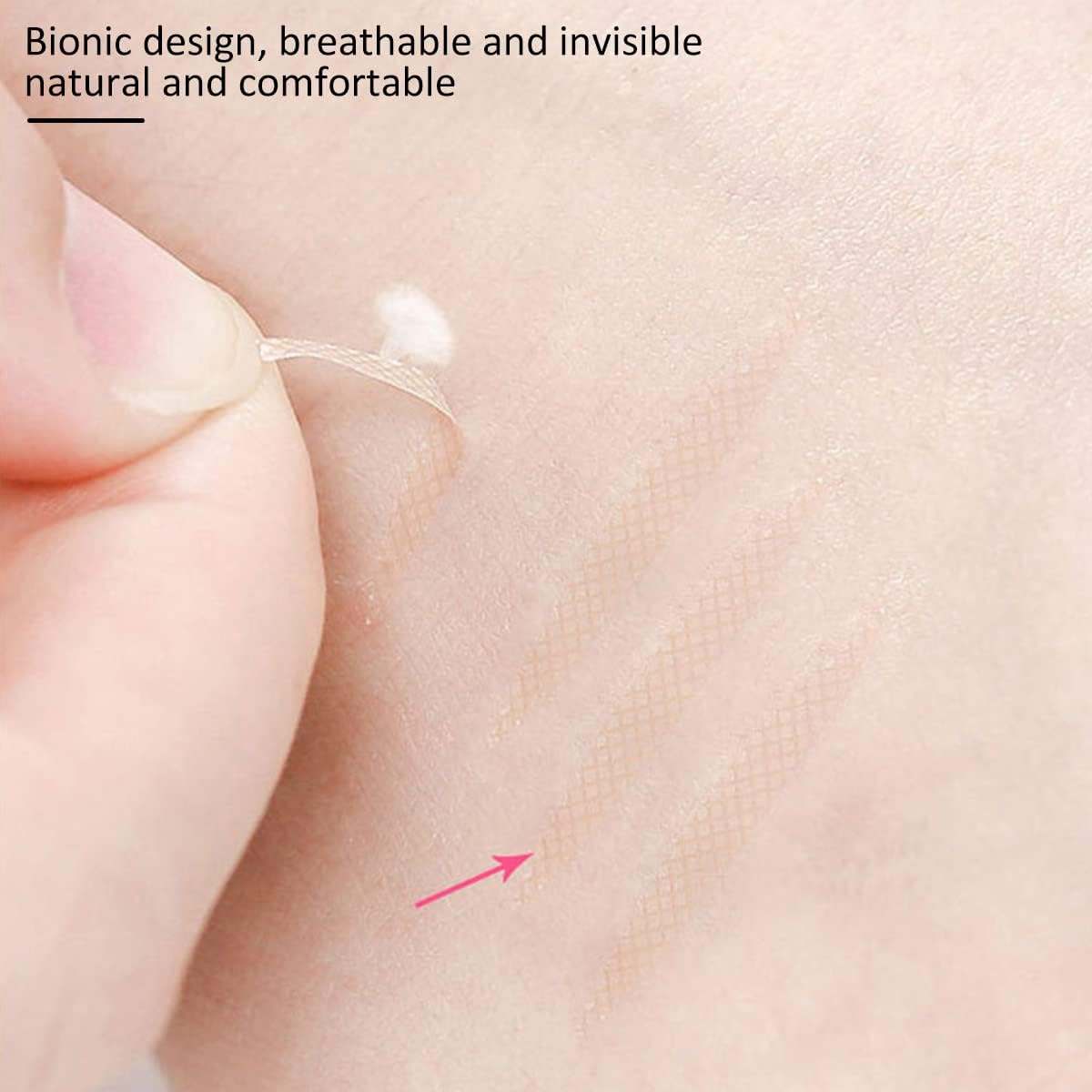 800Pcs Invisible Double Eyelid Tape, Self-Adhesive Waterproof Eyelid Lift Strips with Tweezers and Y-Fork for Heavy Hooded Droopy Lids, Breathable Nude Lace Style Eyelid Stickers for Women