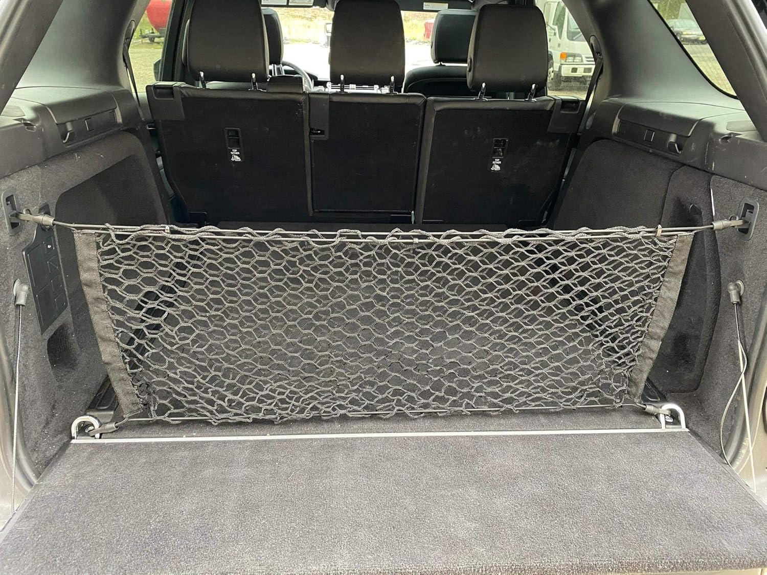 Trunk Envelope Style Automotive Elastic Mesh Cargo Net for Land Rover Discovery 2017-2023 - Premium Trunk Organizers and Storage - Luggage Net for SUV - Best Car Organizer for Land Rover Discovery image number 6