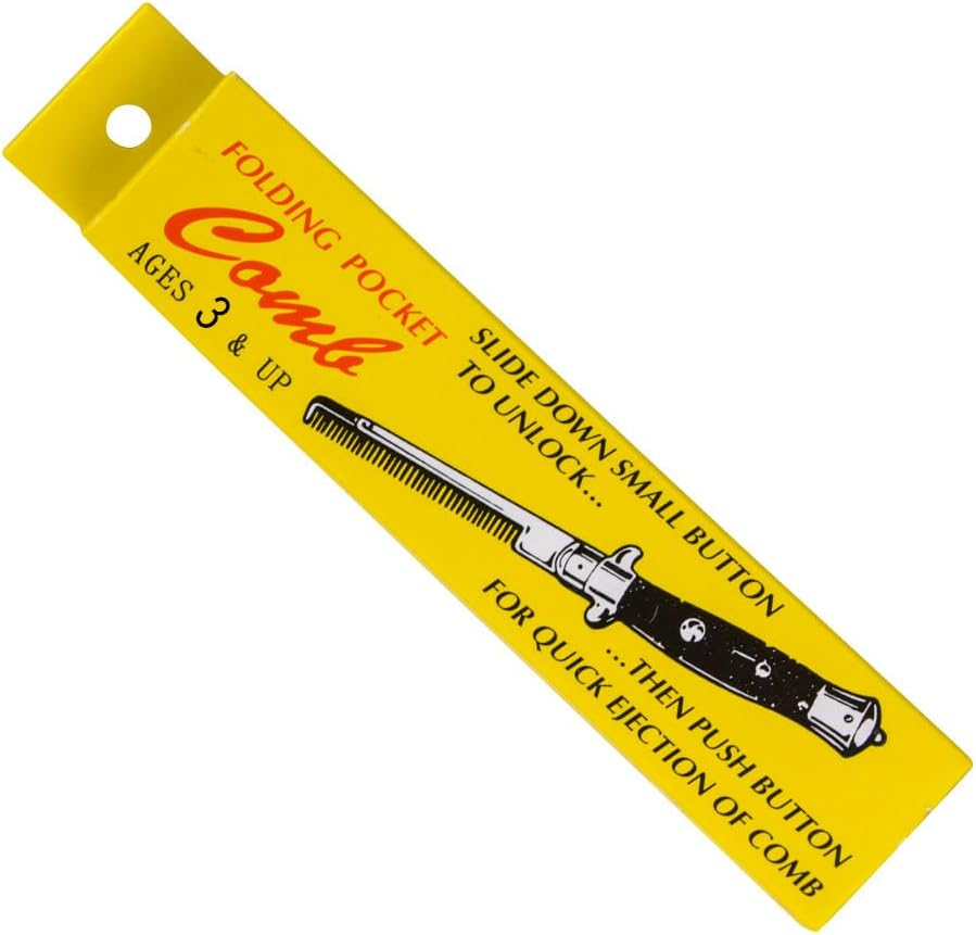 Rhode Island Novelty 9" Stainless Steel Switch-Blade Folding Pocket Comb (1-Unit) image number 3
