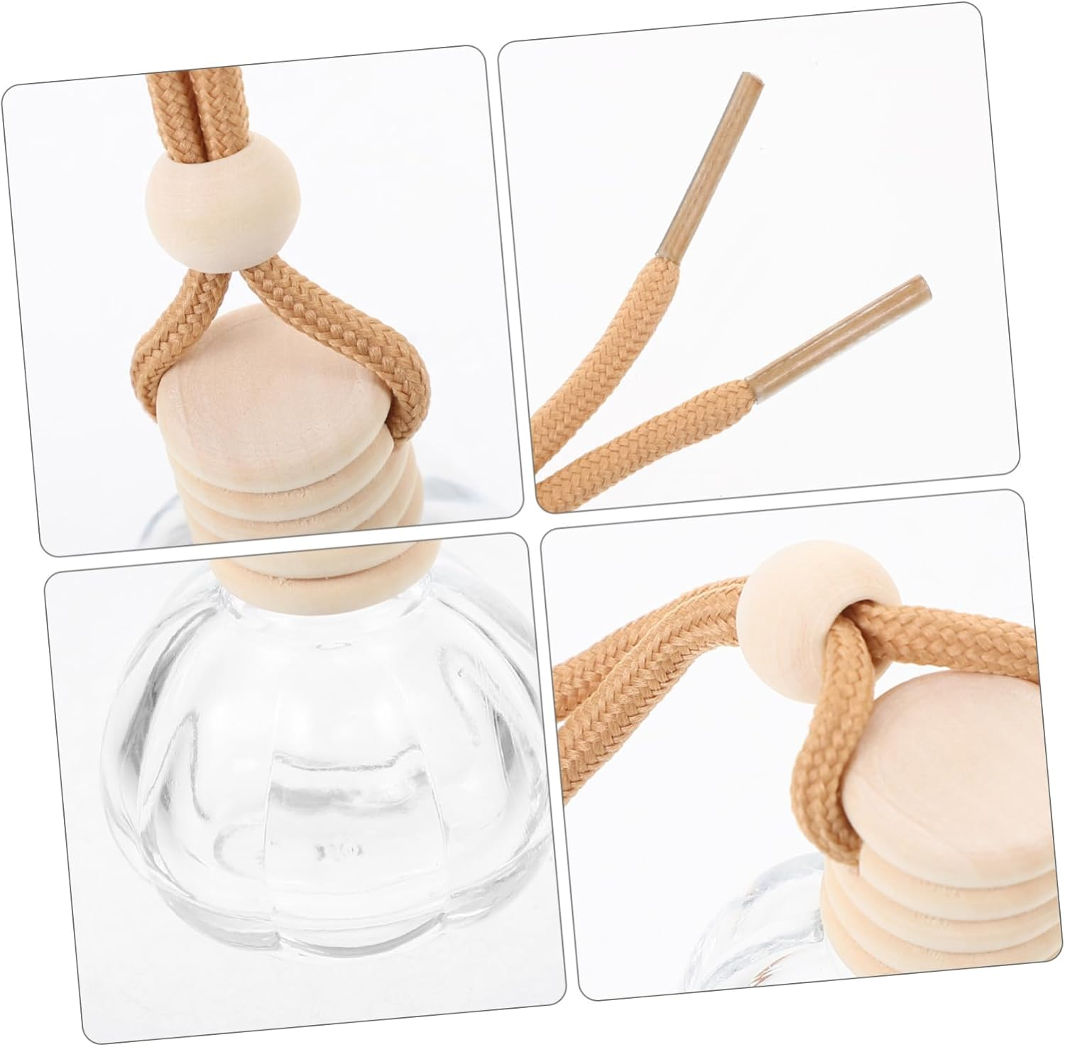 Ciieeo 6Pcs Decorative Perfume Bottles Refillable Car Diffuser Containers for Aromatherapy Elegant Vials Stylish Design for Home and Vehicle Use image number 3