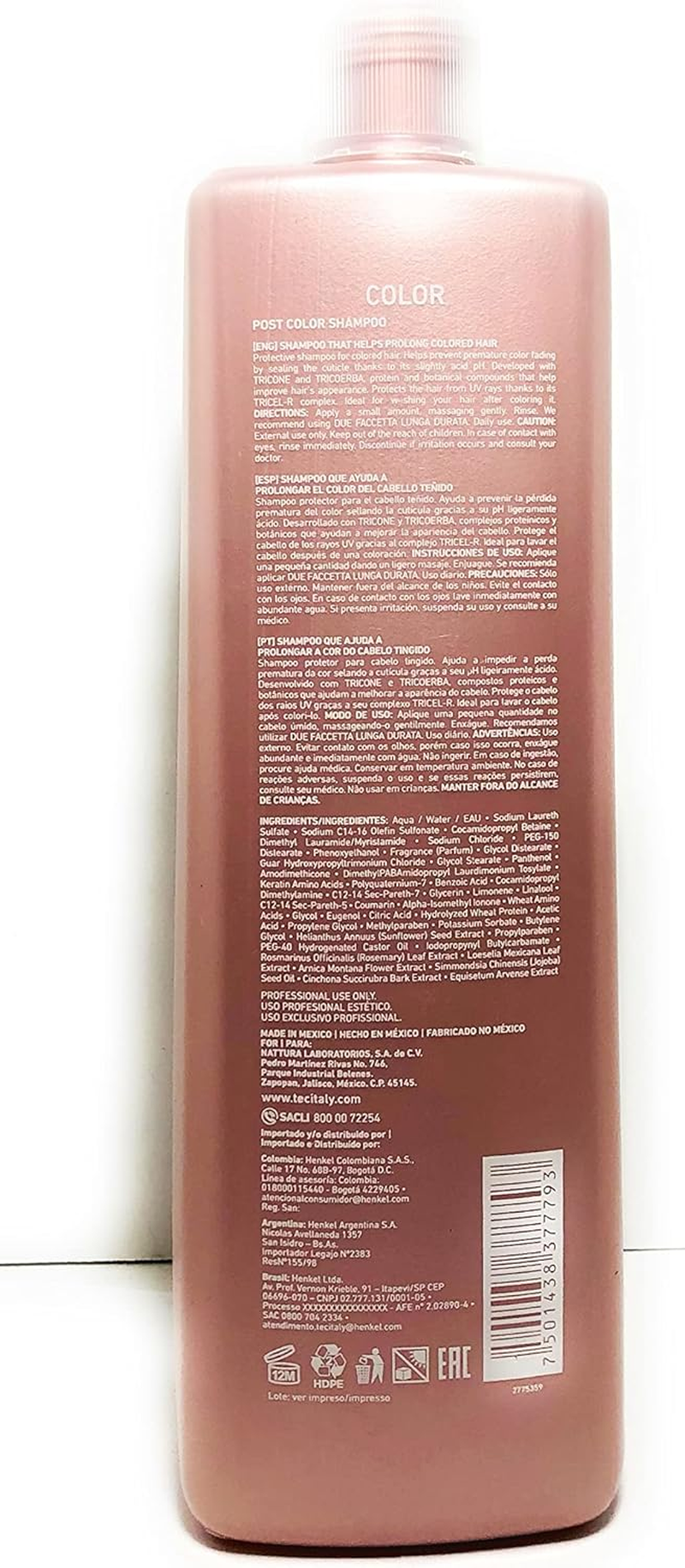 Tec Italy Post Color Shampoo 33.8 Oz